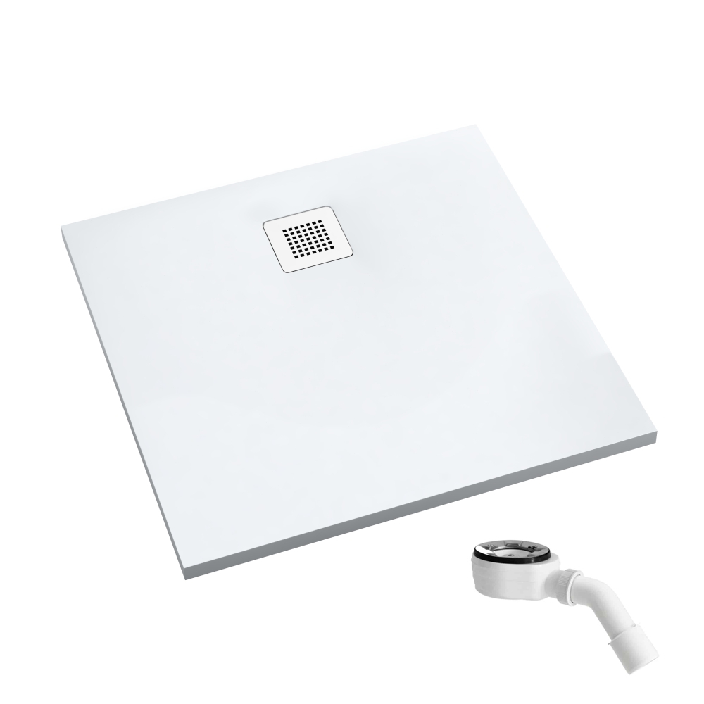 Schedpol Kalait Smooth White cădiță de duș pătrată 80x80 cm alb 3.3200-M2