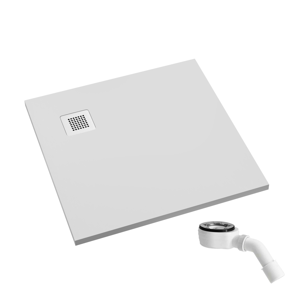 Schedpol Kalait Smooth White cădiță de duș pătrată 90x90 cm alb 3.3101-M2