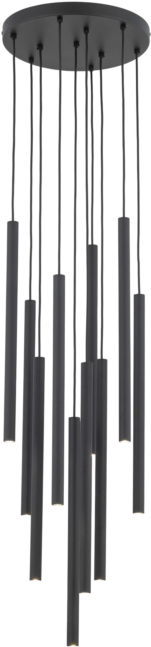 TK Lighting Ferro lampă suspendată x8 W negru 11492