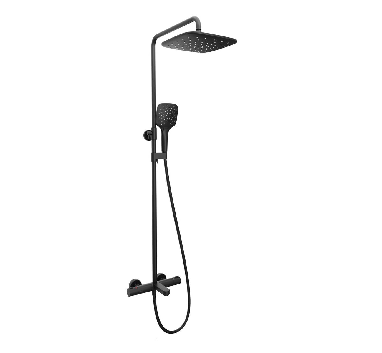 Ravak Termo 300 set de duș perete cu termostat cu duș de ploaie negru X070444