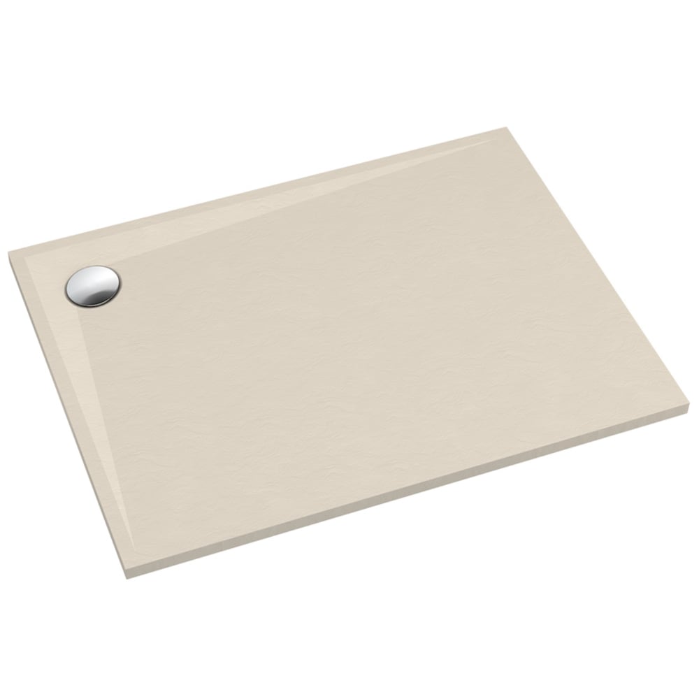 Schedpol Etrusco Cashmere Stone cădiță de duș dreptunghiulară 140x80 cm bej 3.467/PK/ST