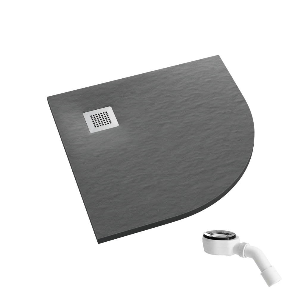Schedpol Kalait Grey Stone cădiță de duș semirotundă 90x90 cm gri 3.3104/S/ST-M2