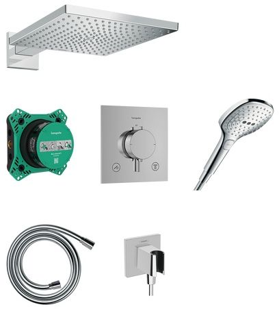 Hansgrohe Raindance E set de duș ascuns cu termostat cu duș de ploaie crom 24623000