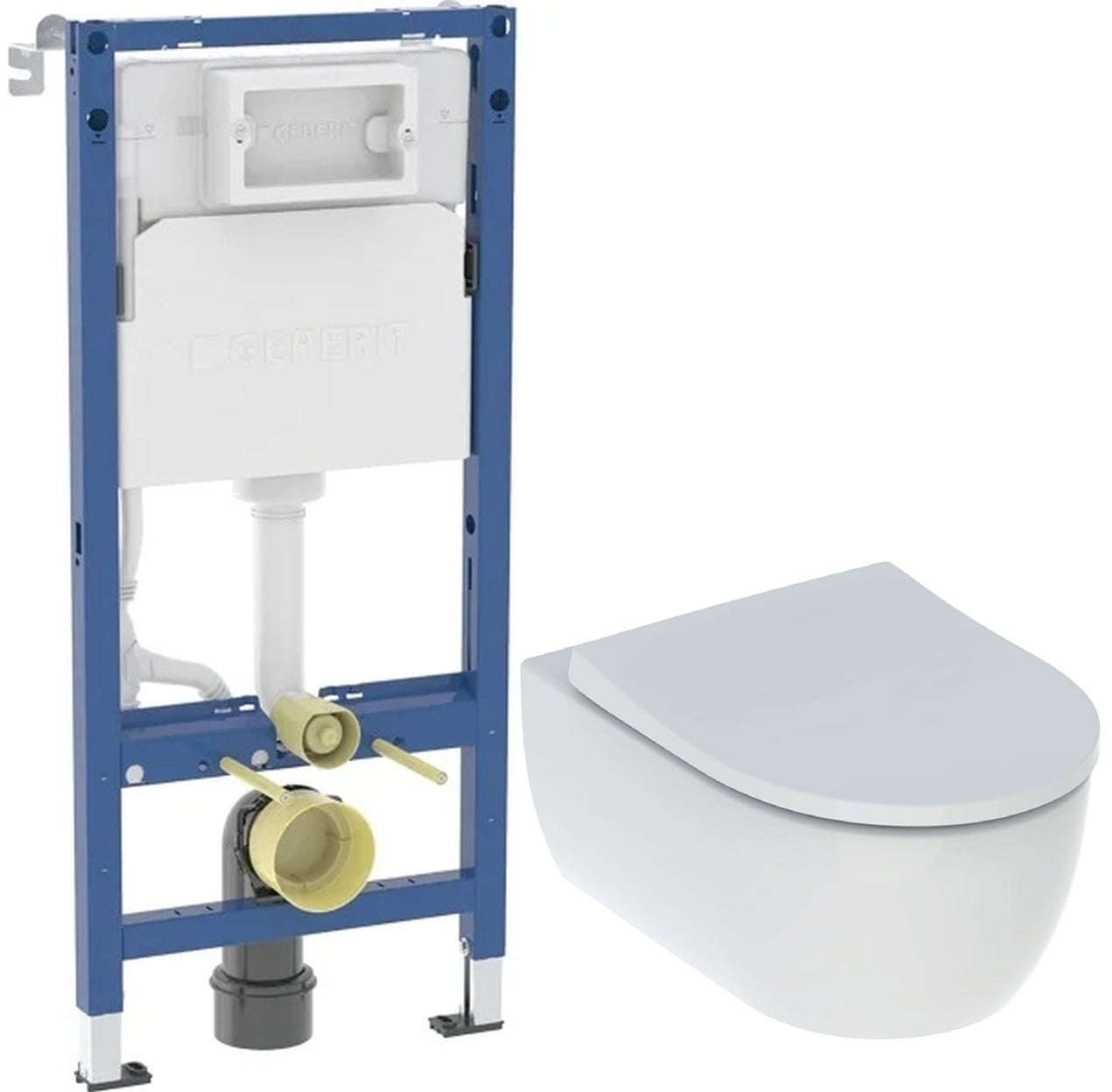 Set vas WC Geberit iCon 503.233.00.1, cadru încastrat Geberit Duofix 111.170.00.2