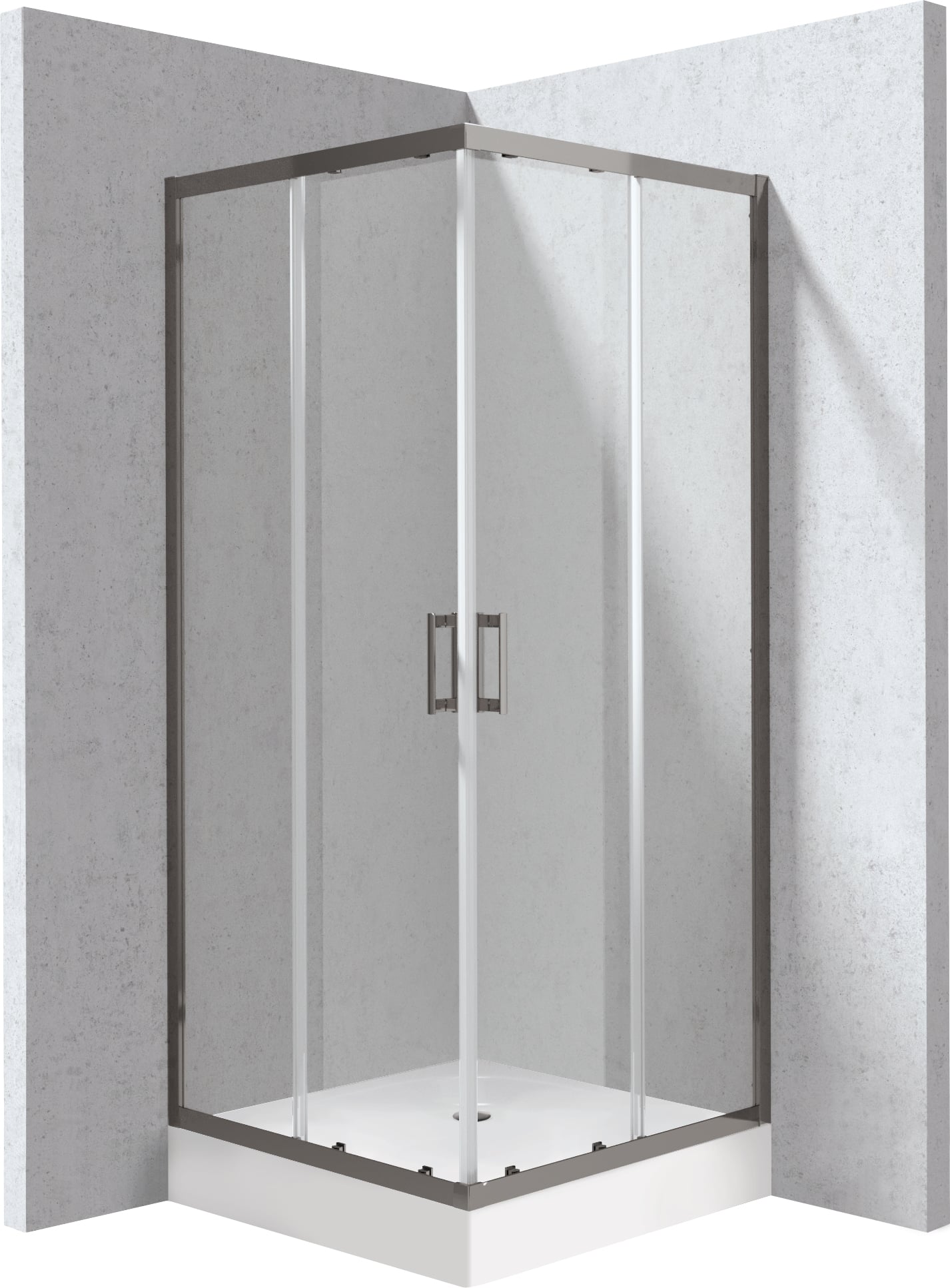Deante Funkia Evo cabină cu cădiță 90x90 cm pătrat grafit mat/sticlă transparentă KYCZD099P