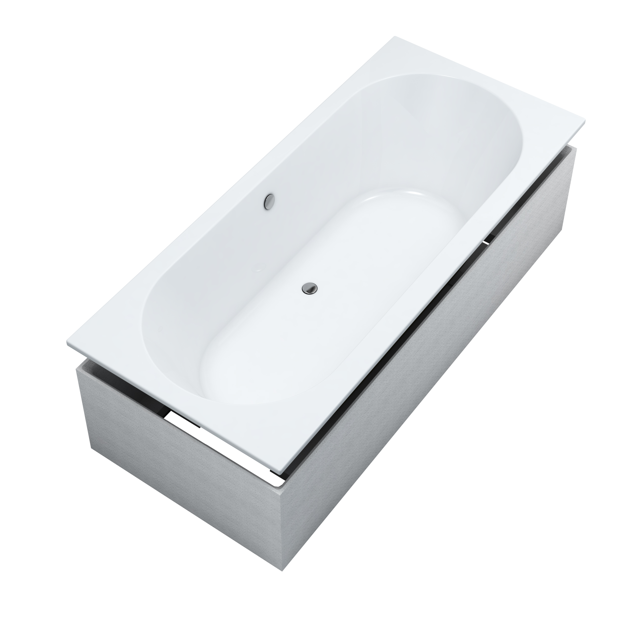 Schedpol Viona SET cadă cu suport 180x80 cm alb 3.1567-9.114