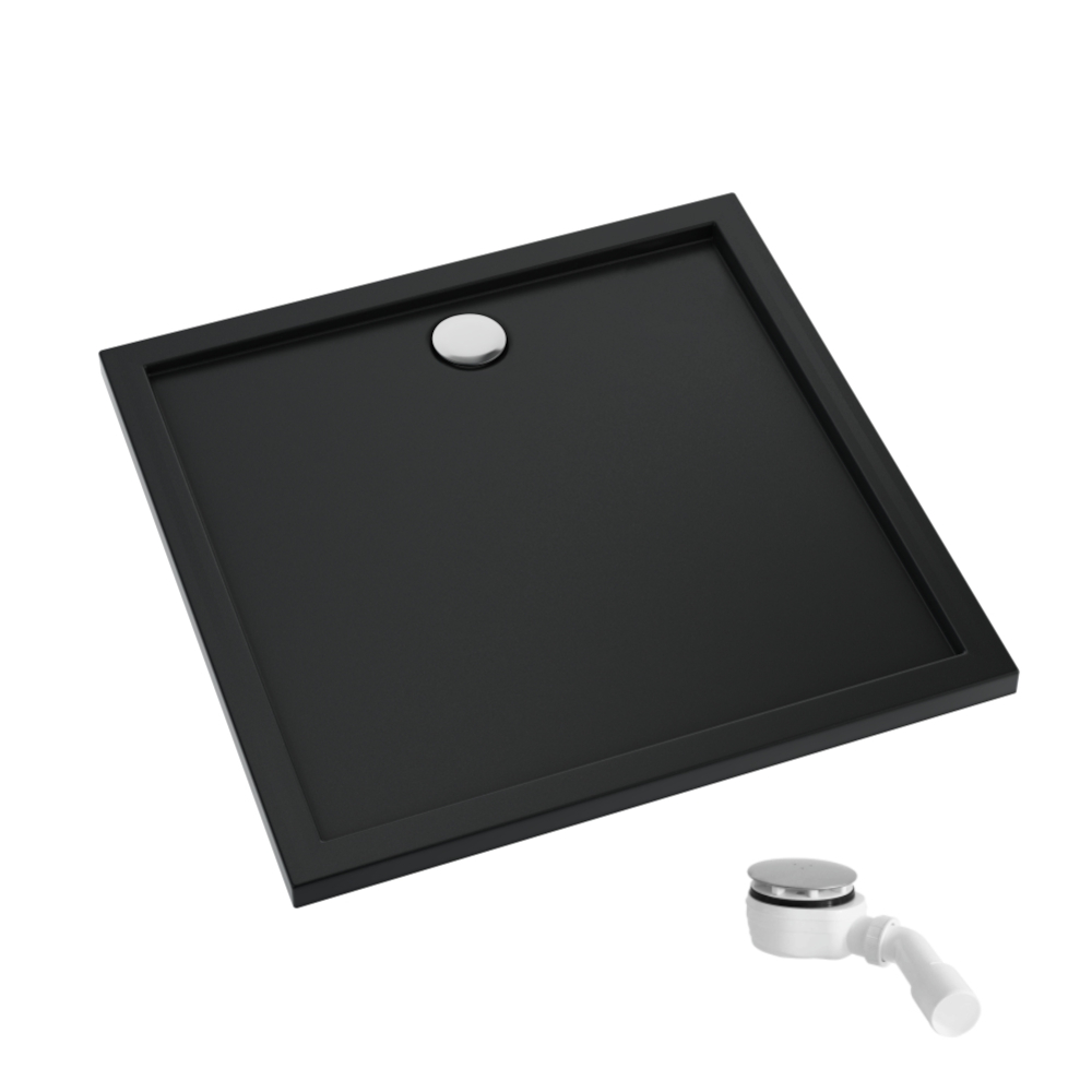 Schedpol Caspar New Black Mat cădiță de duș pătrată 80x80 cm negru 3.2330/C/MG
