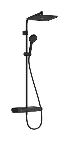 Hansgrohe Activera Q set de duș perete cu termostat cu duș de ploaie negru 28649670