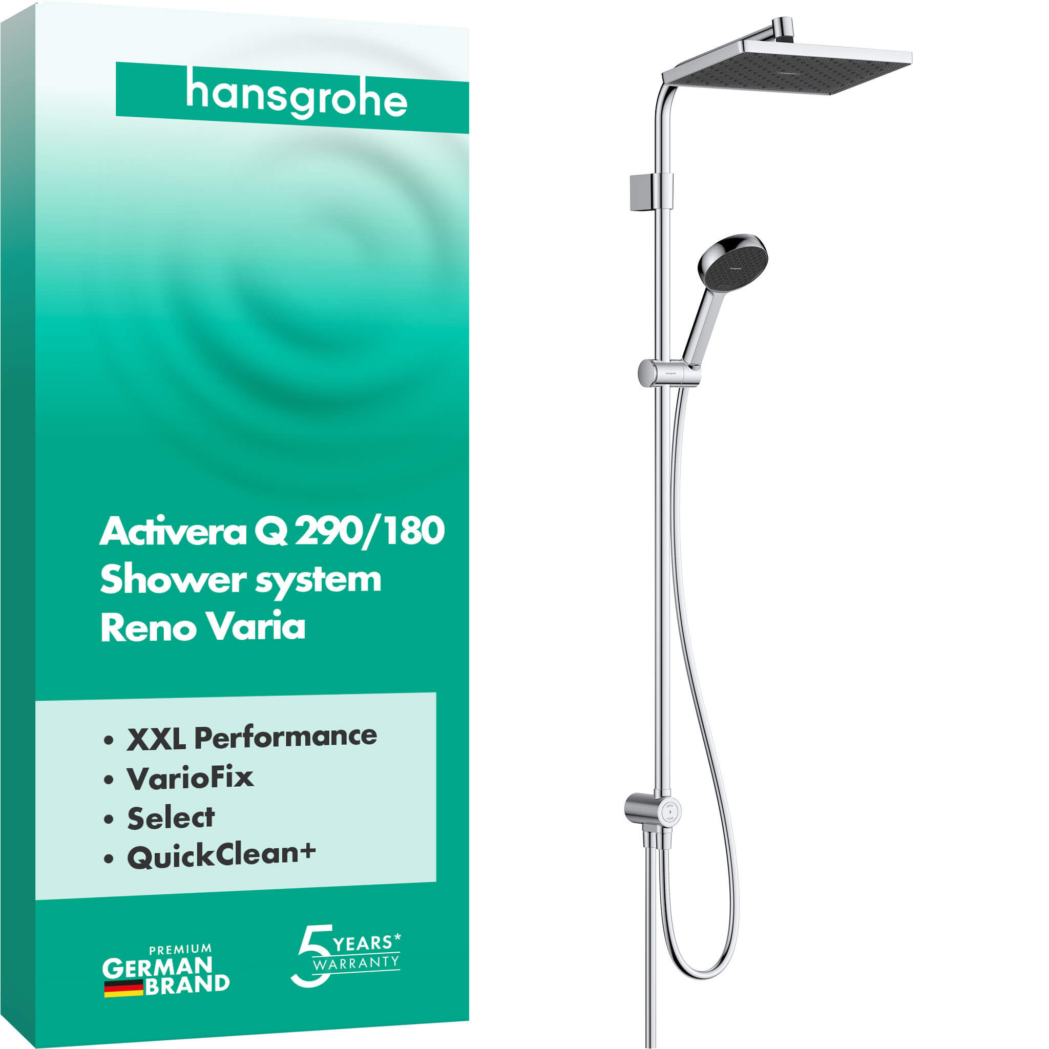 Hansgrohe Activera Q set de duș perete cu duș de ploaie crom 28757000