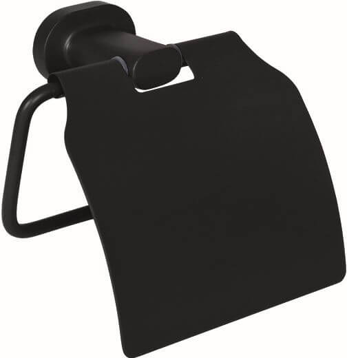 BISK Go suport pentru hârtie igienică negru 08625