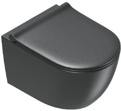 Catalano Sfera vas wc agăţat fără margine negru lucios 0511700022
