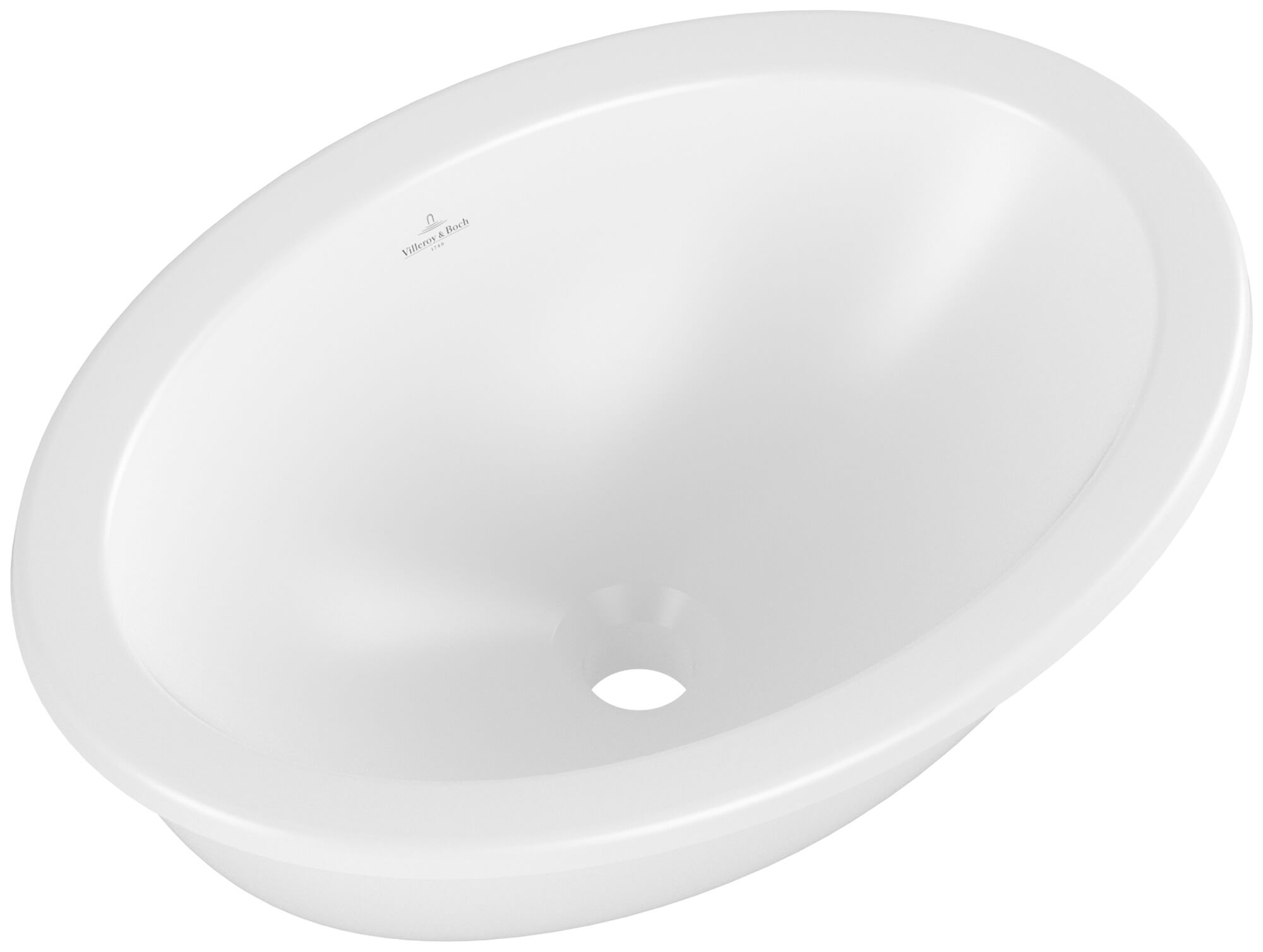 Villeroy & Boch Loop & Friends lavoar 48.5x32.5 cm ovale sub blat alb mat 4A5400RW
