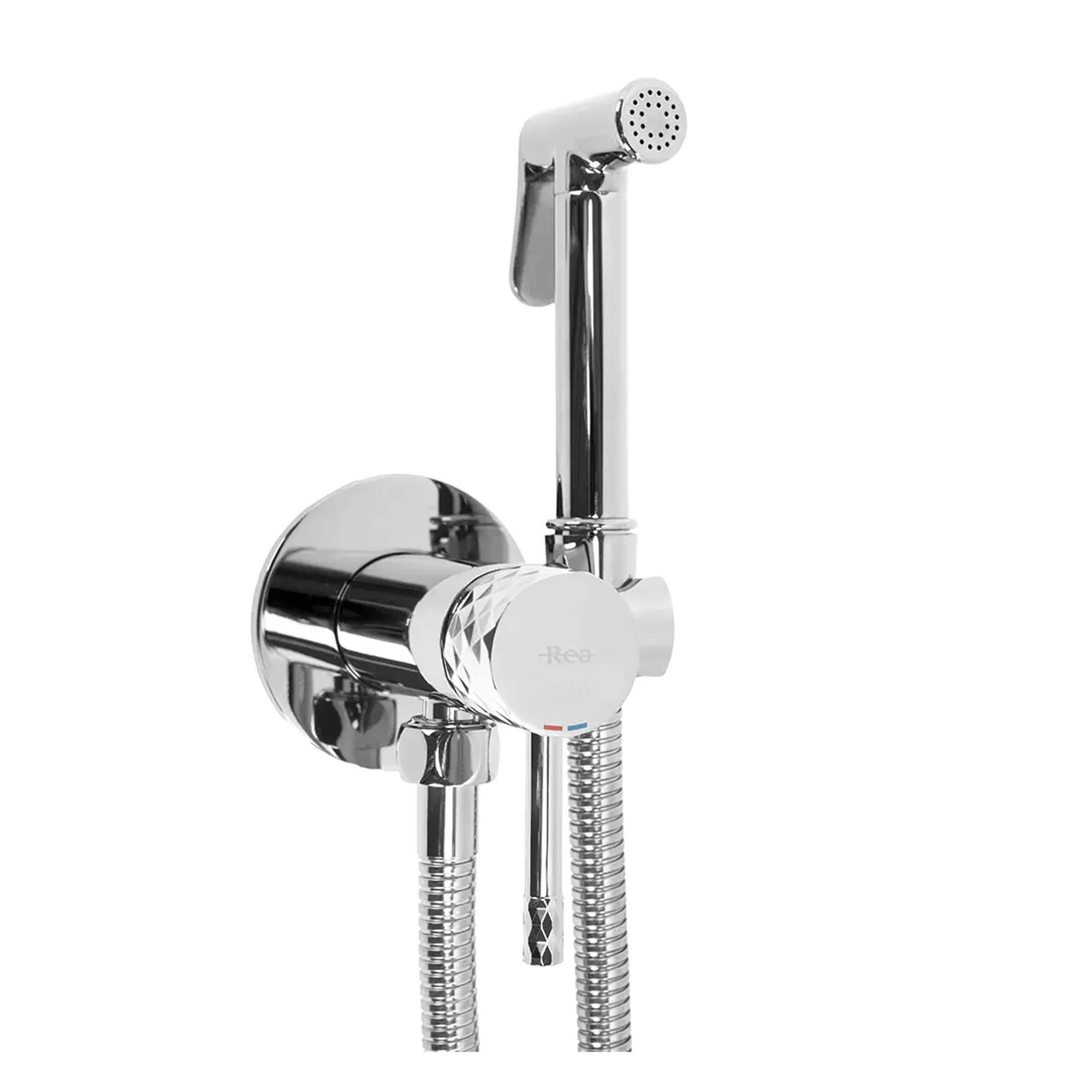 Rea Loop baterie bideu cu set de duș perete crom REA-B8970