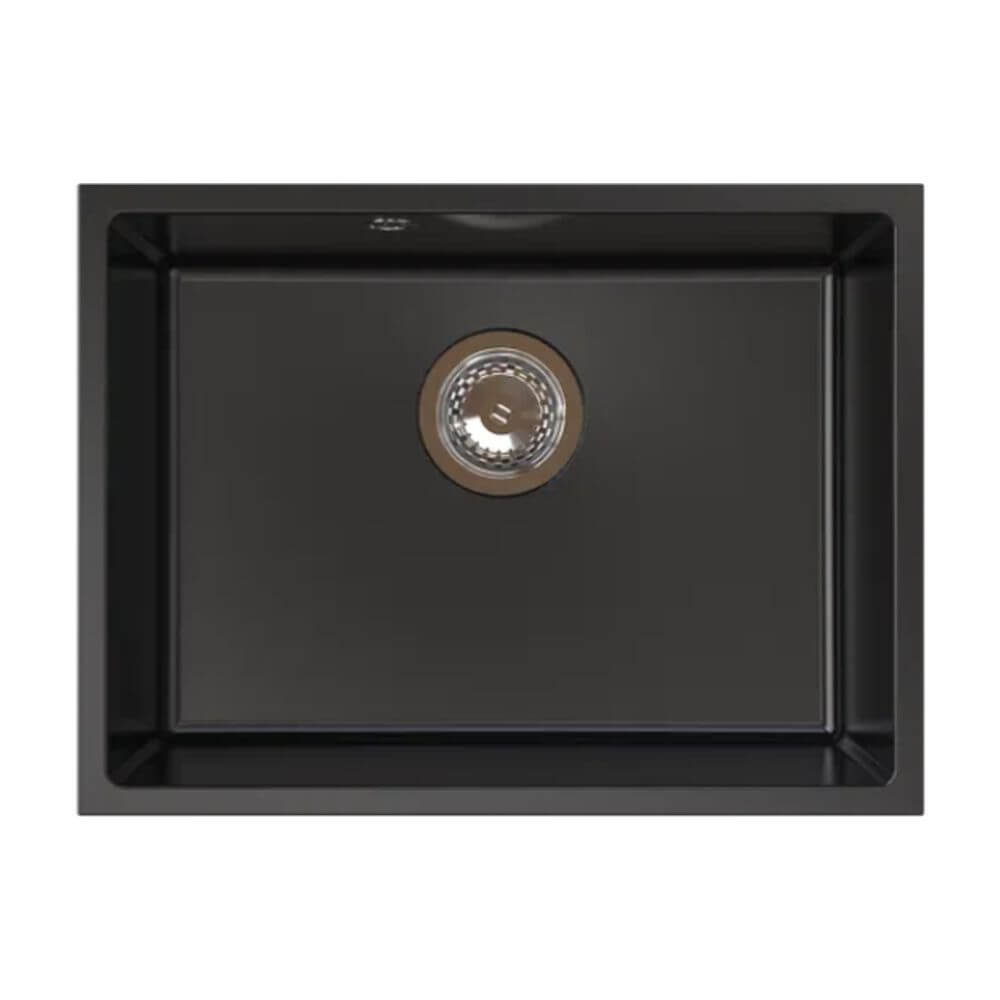 Ferro Stampo chiuvetă din granit 54x40 cm negru DRGS1-U/40/54BM
