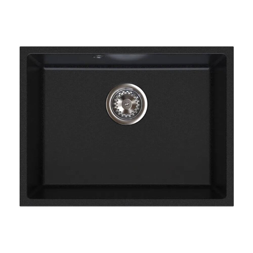 Ferro Stampo chiuvetă din granit 54x40 cm gri/grafit/onix DRGS1-U/40/54BA