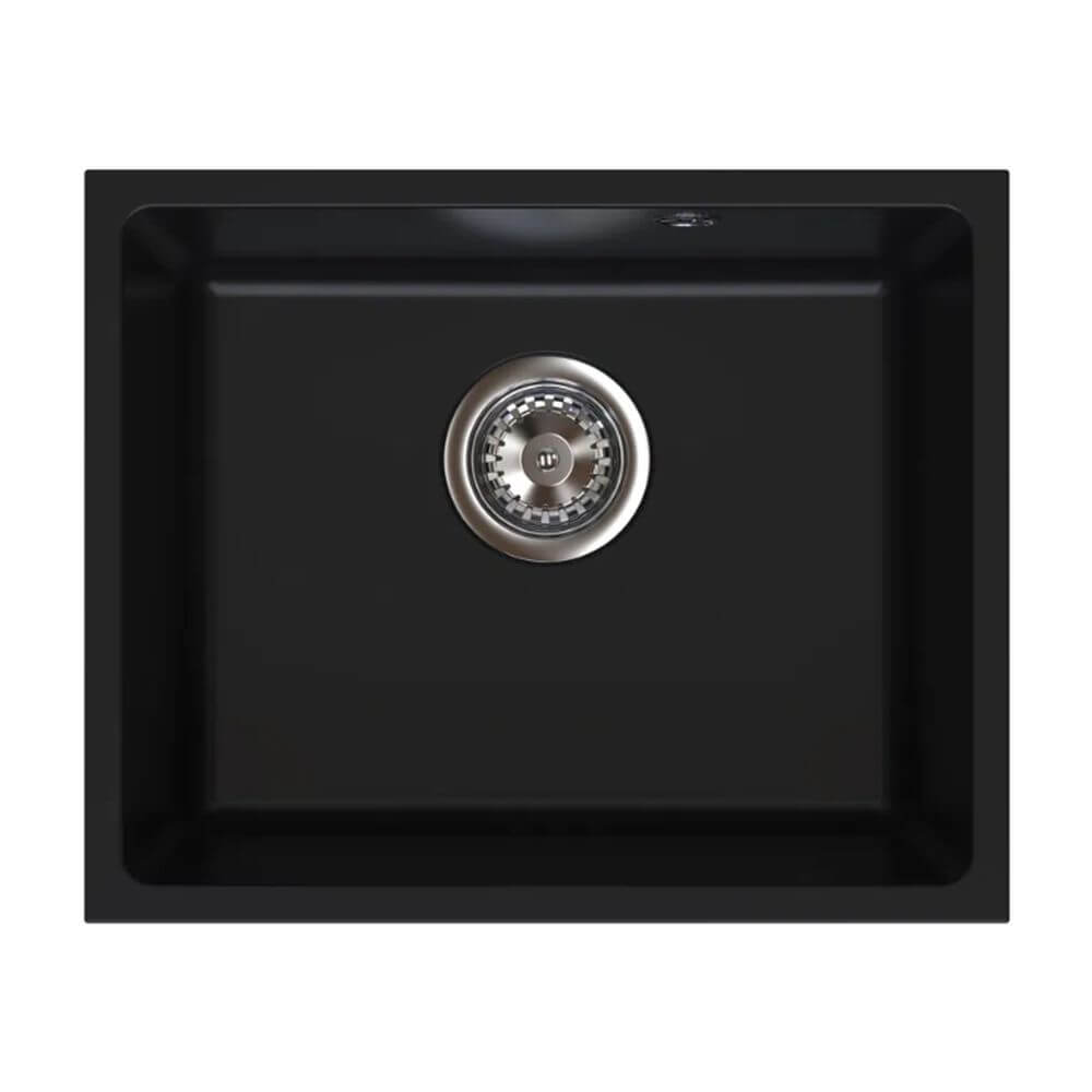 Ferro Stampo chiuvetă din granit 46x38 cm negru DRGS1-U/38/46BM