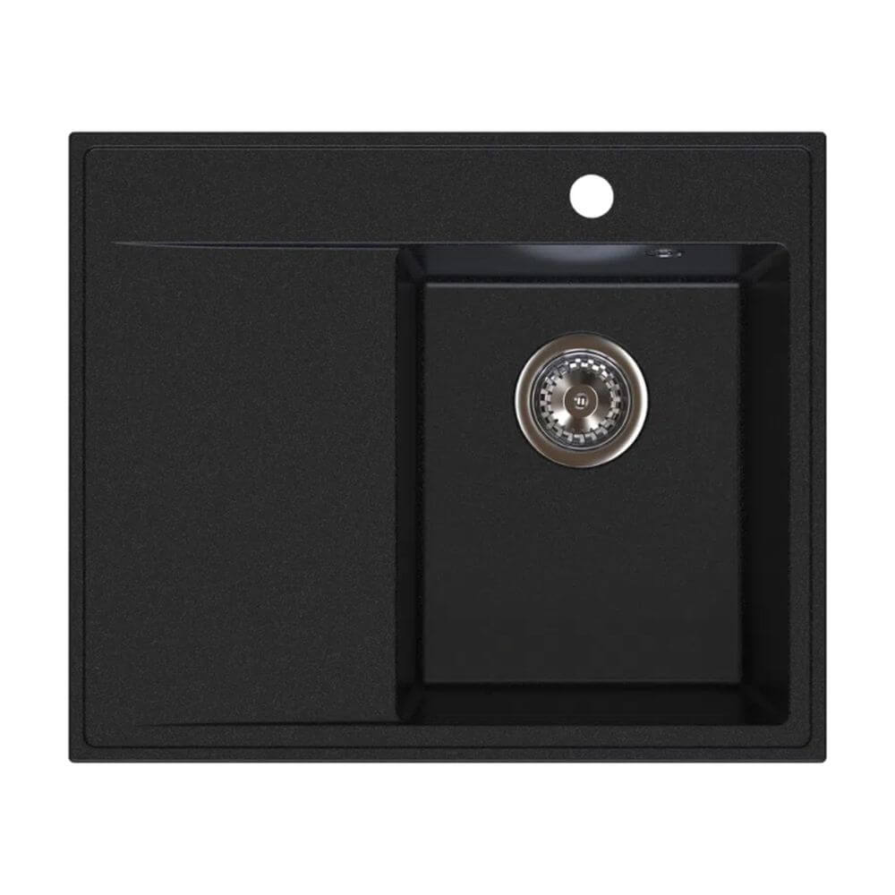 Ferro Stampo chiuvetă din granit 60x50 cm gri/grafit/onix DRGS-R/50/60BA