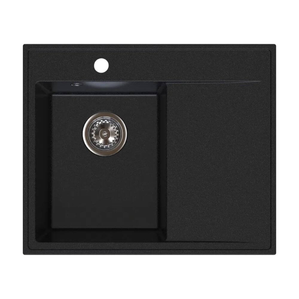 Ferro Stampo chiuvetă din granit 60x50 cm gri/grafit/onix DRGS-L/50/60BA