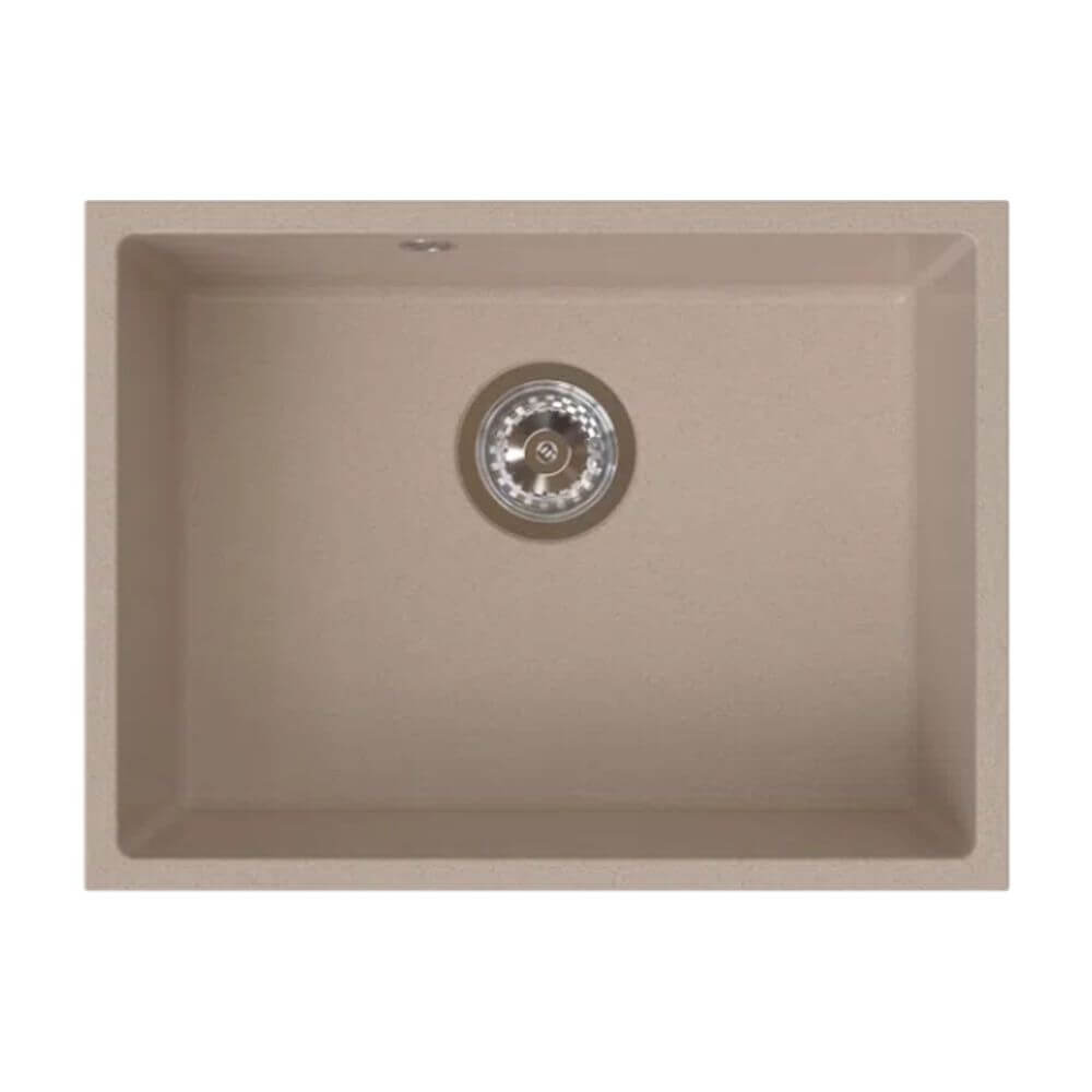 Ferro Stampo chiuvetă din granit 54x40 cm bej DRGS1-U/40/54SA