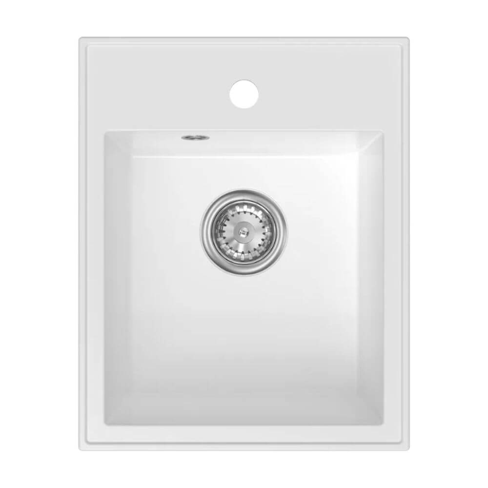 Ferro Stampo chiuvetă din granit 50x40 cm alb DRGS1/50/40WH
