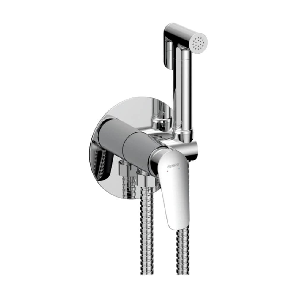 Ferro Themis baterie bideu cu set de duș ascuns crom BTH66P