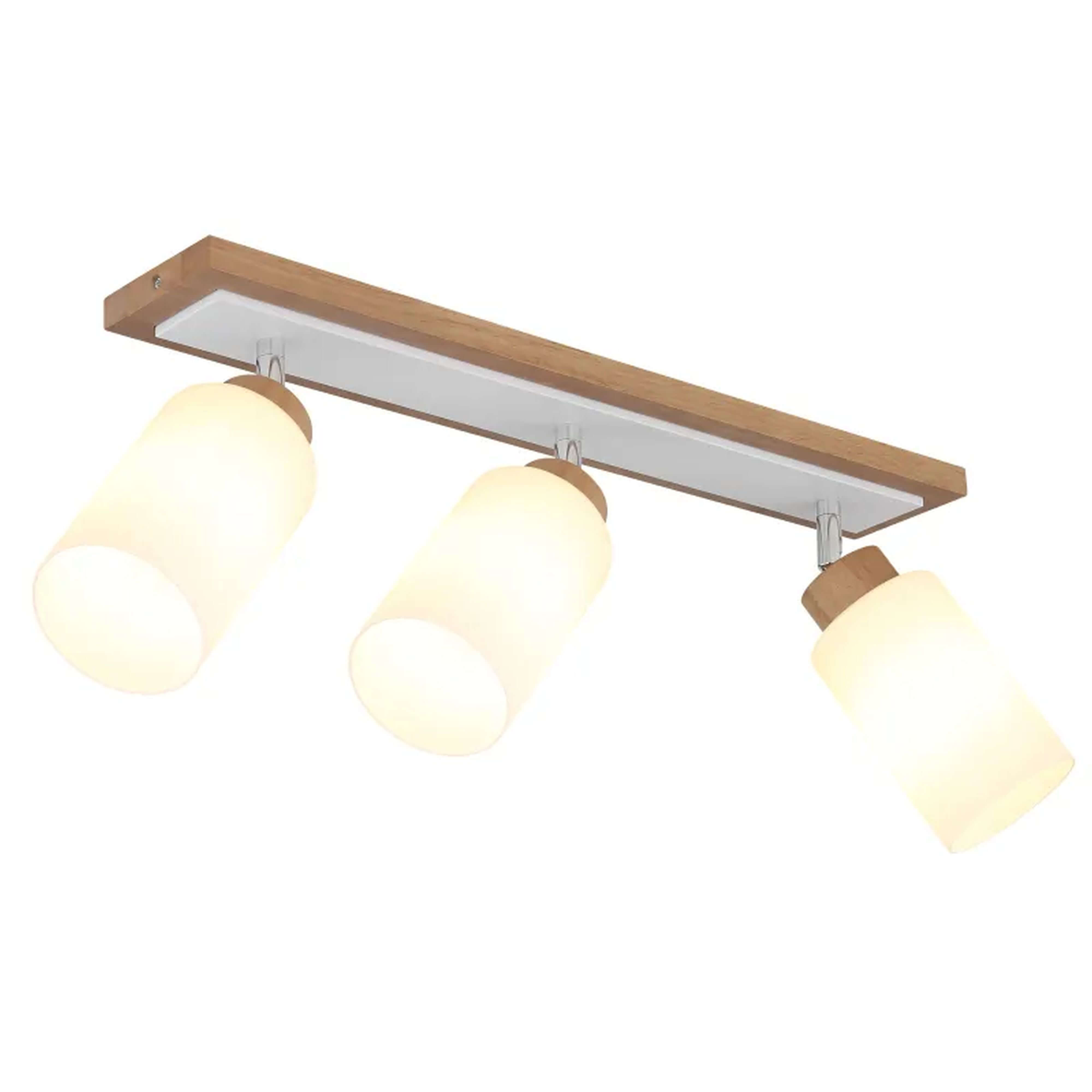 Globo Lighting Rowena lampă de tavan 3x60 W alb-lemn 15977-3