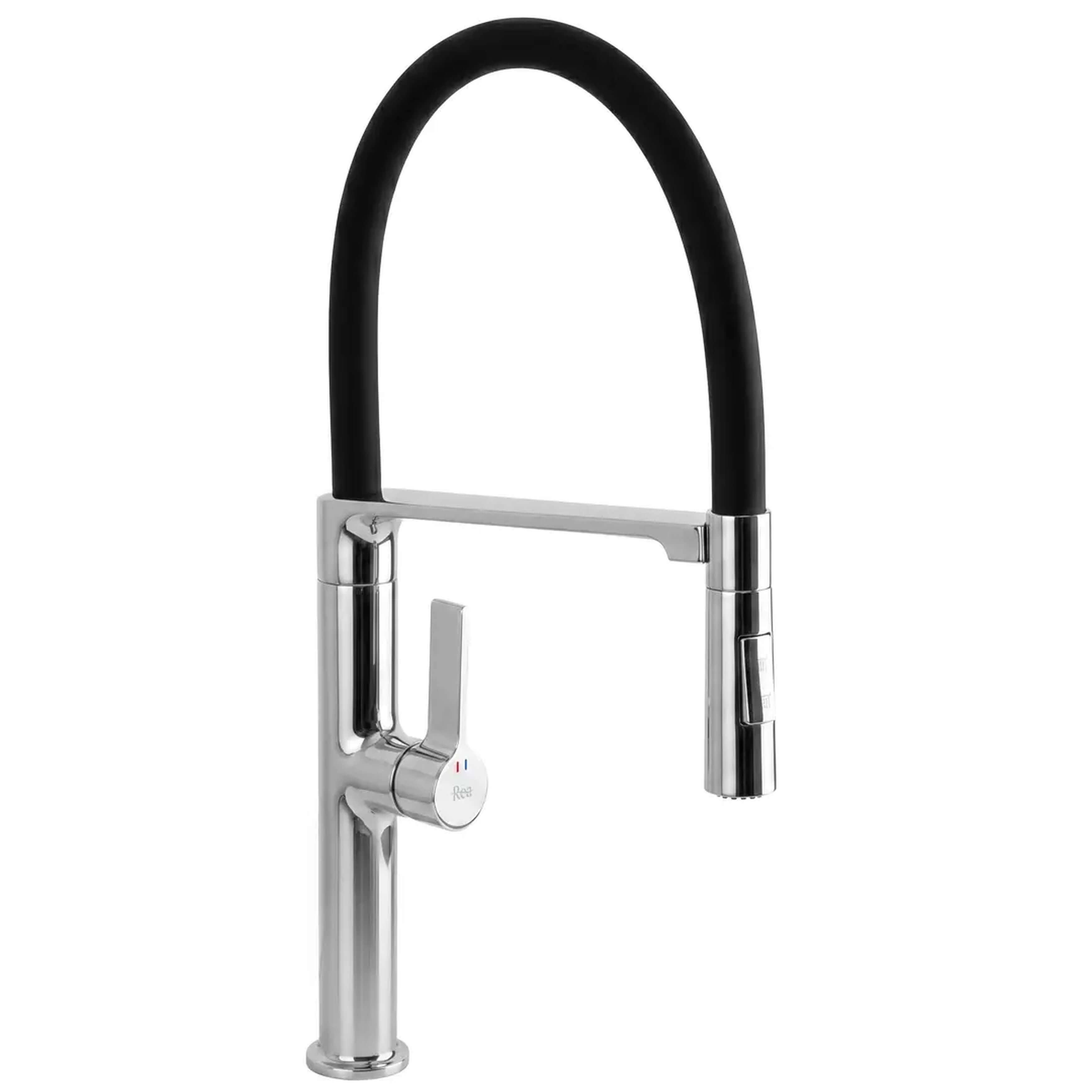 Rea Lago baterie bucătărie pe picior crom-negru REA-B9332