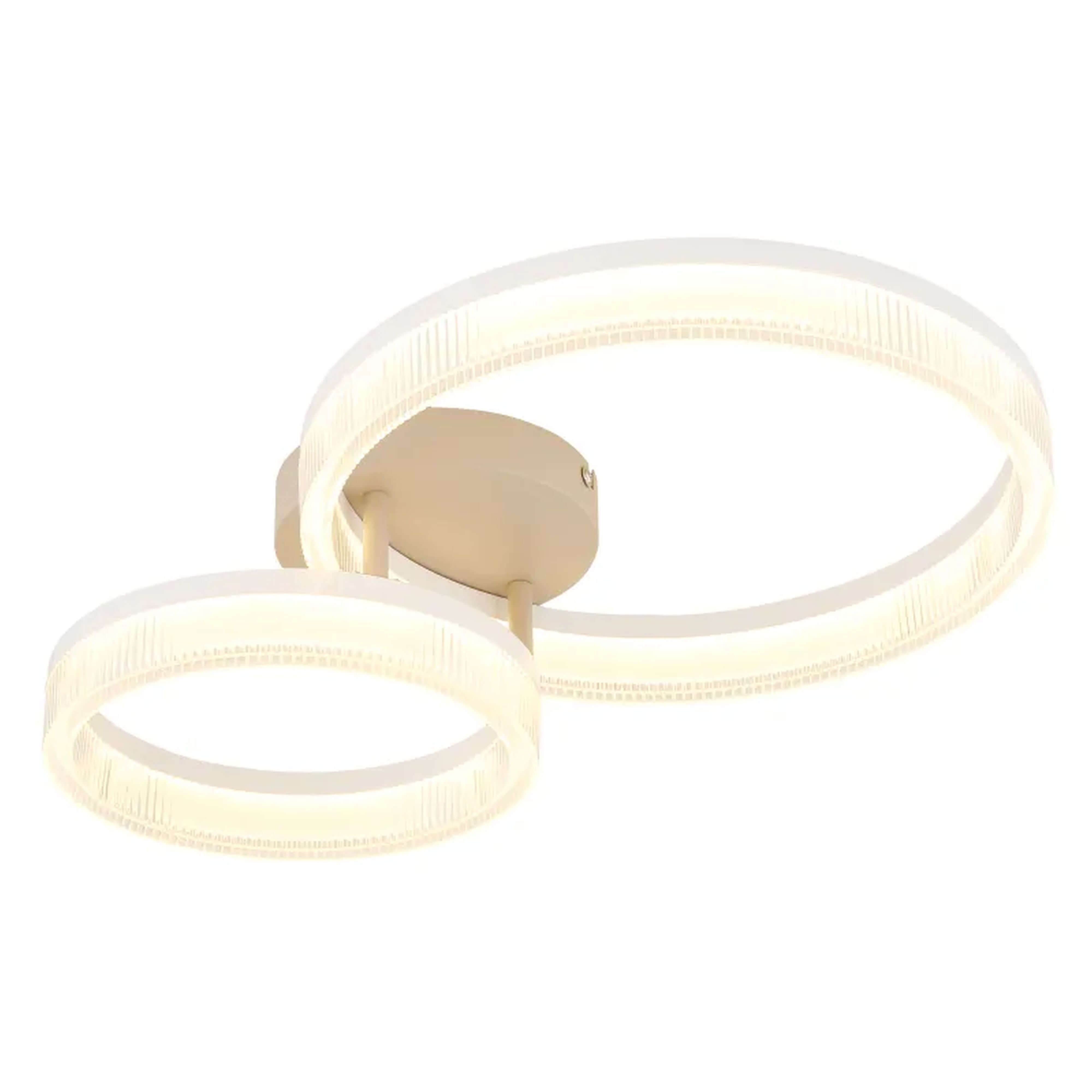 Globo Lighting Zara lampă de tavan 2x24 W alb-nisip 48046D2