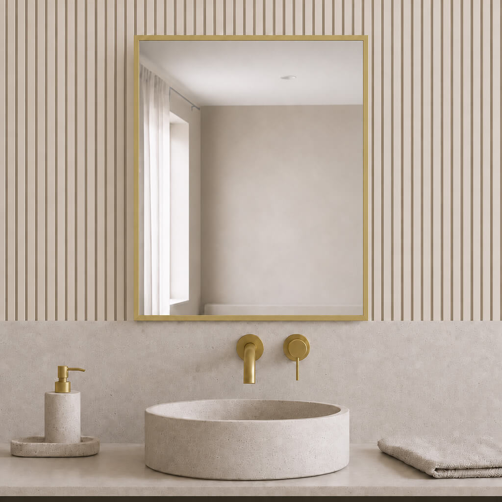 Baltica Design Aluma oglindă 40x60 cm dreptunghiular auriu 5904107933443