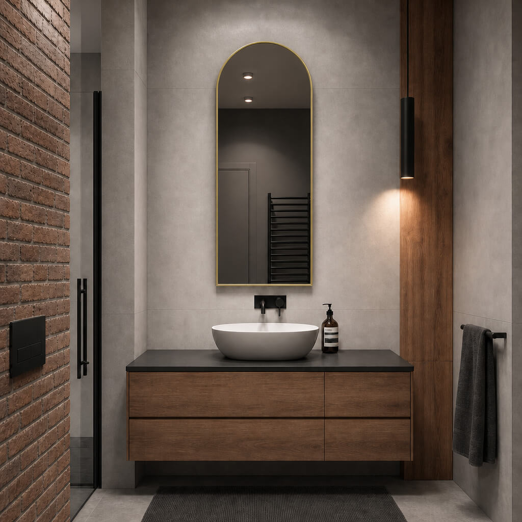 Baltica Design Aluma oglindă 50x120 cm auriu 5904107933689