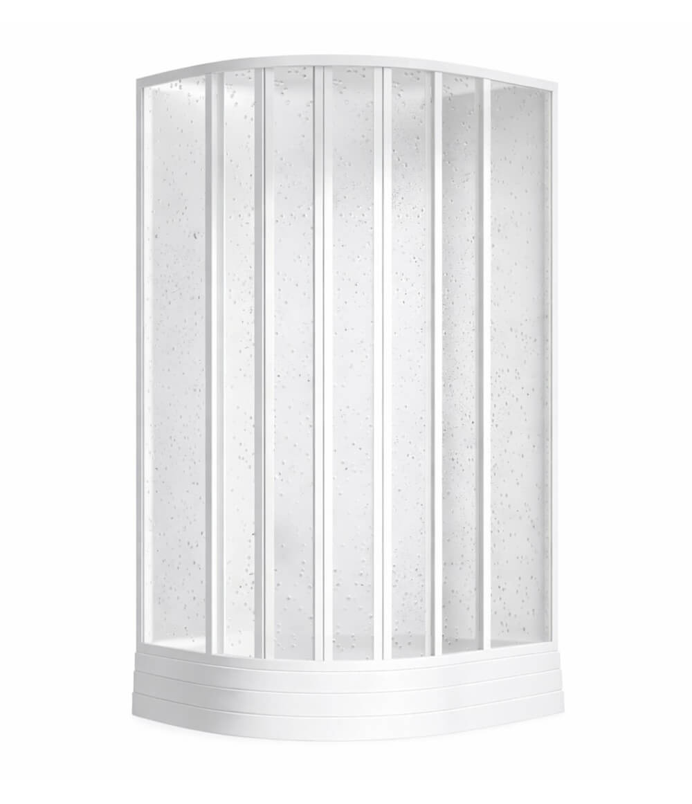 Ravak Supernova cabină cu cădiță 90x90 cm semicircular alb luciu/material polistiren 8067711211