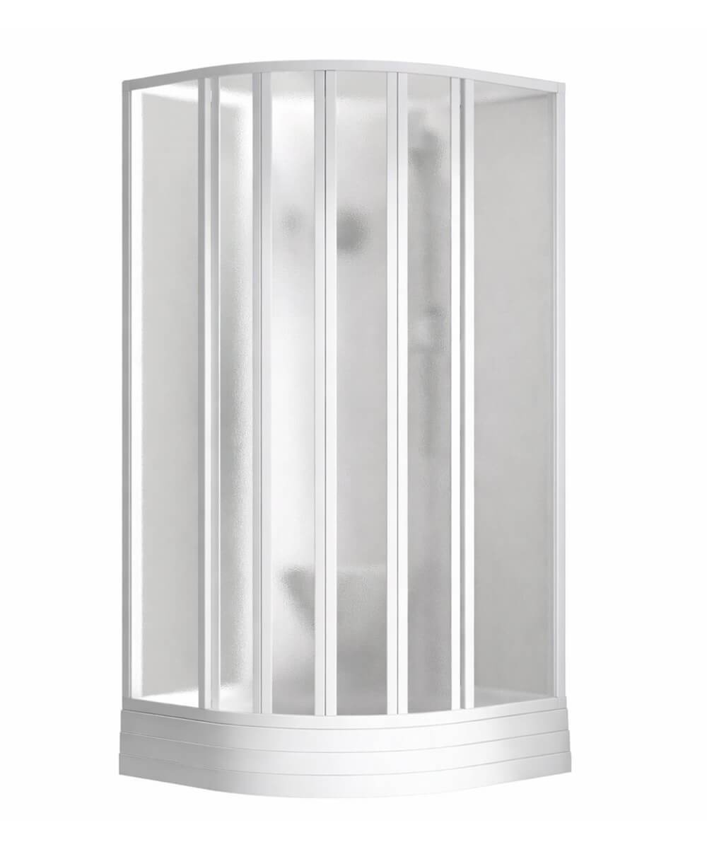 Ravak Supernova cabină cu cădiță 80x80 cm semicircular alb luciu/ 80644112ZG