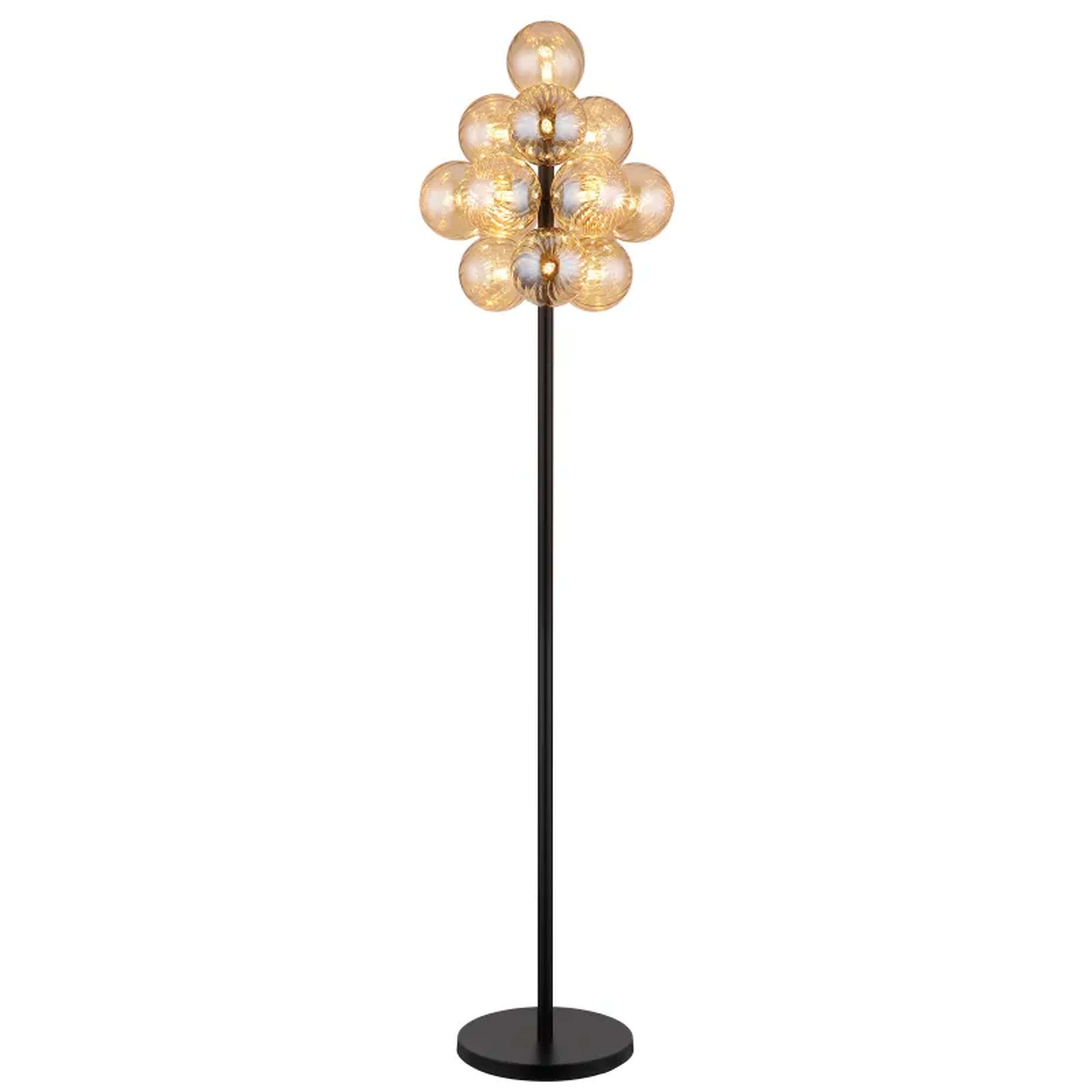 Globo Lighting Conor lampă de podea x4 W negru-chihlimbar 56146S