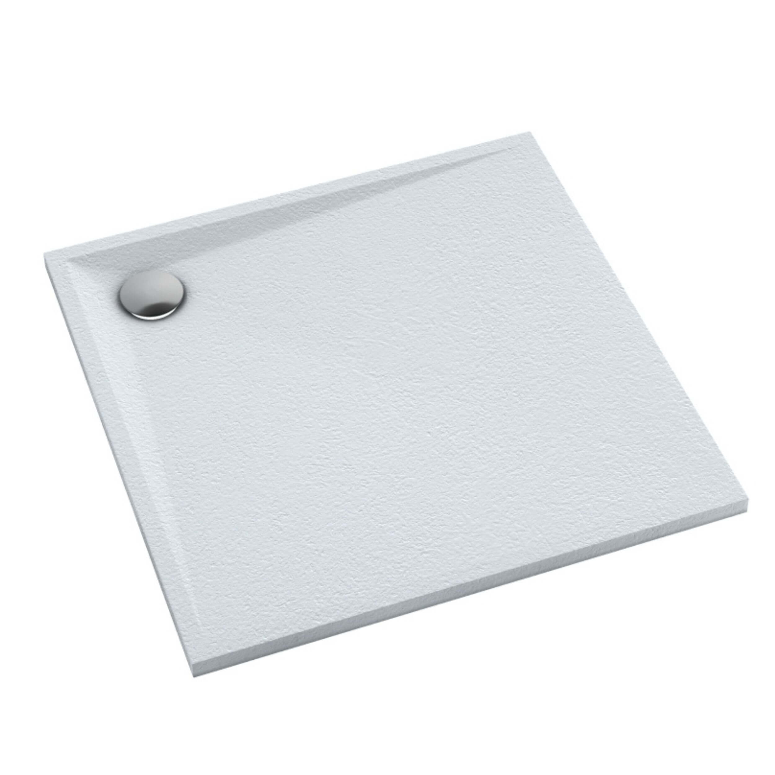 Schedpol Etrusco Grooved White Stone cădiță de duș pătrată 90x90 cm alb 3.461/B/GR
