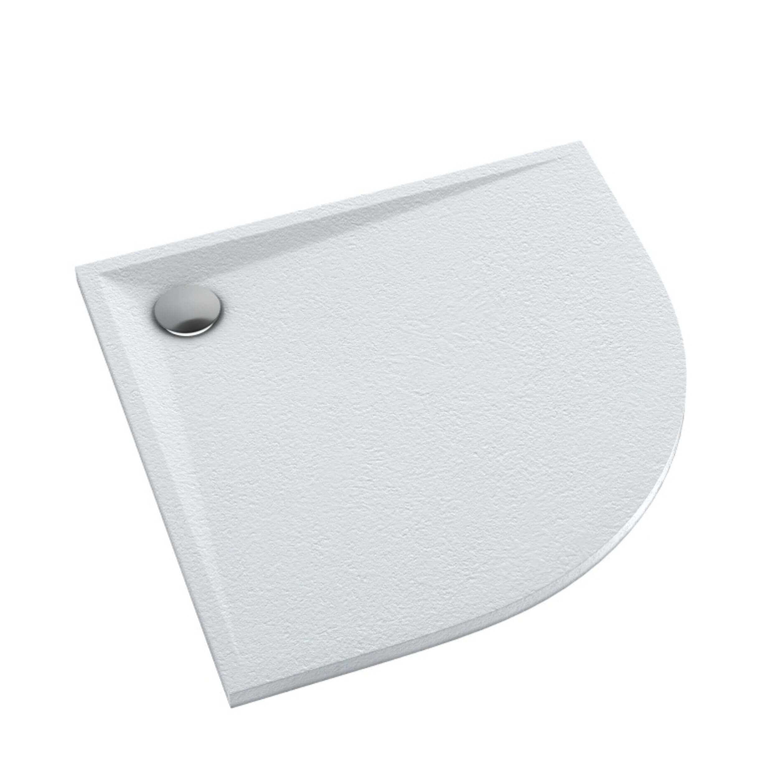Schedpol Etrusco Grooved White Stone cădiță de duș semirotundă 80x80 cm alb 3.463/B/GR