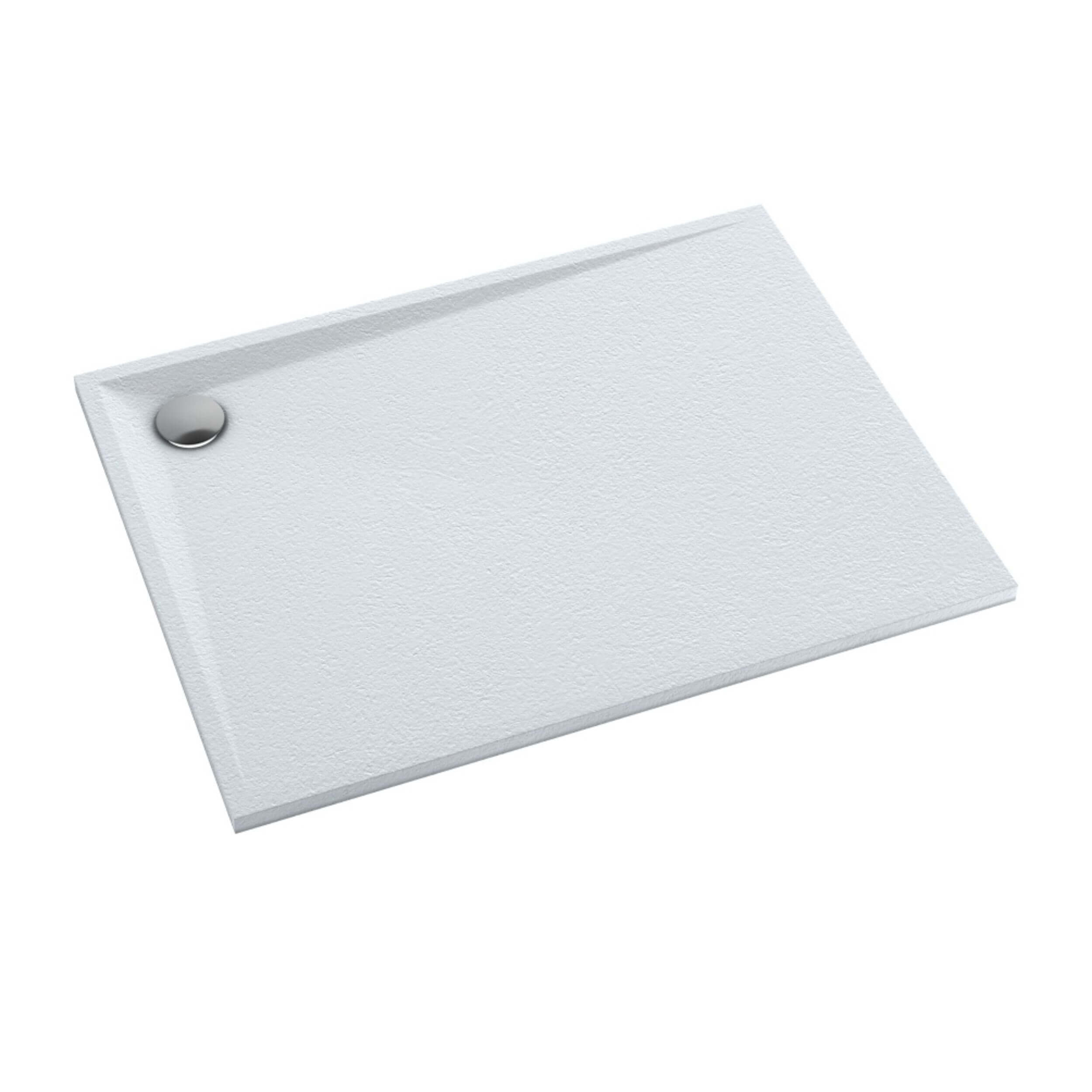 Schedpol Etrusco Grooved White Stone cădiță de duș dreptunghiulară 160x90 cm alb 3.476/B/GR