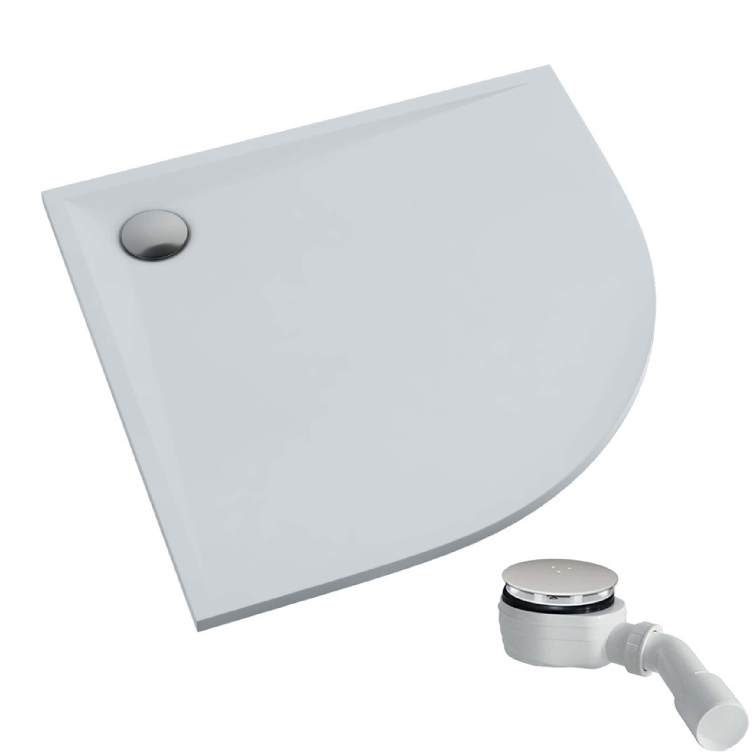 Schedpol Etrusco White Mat cădiță de duș semirotundă 90x90 cm alb 3.464/B/MG
