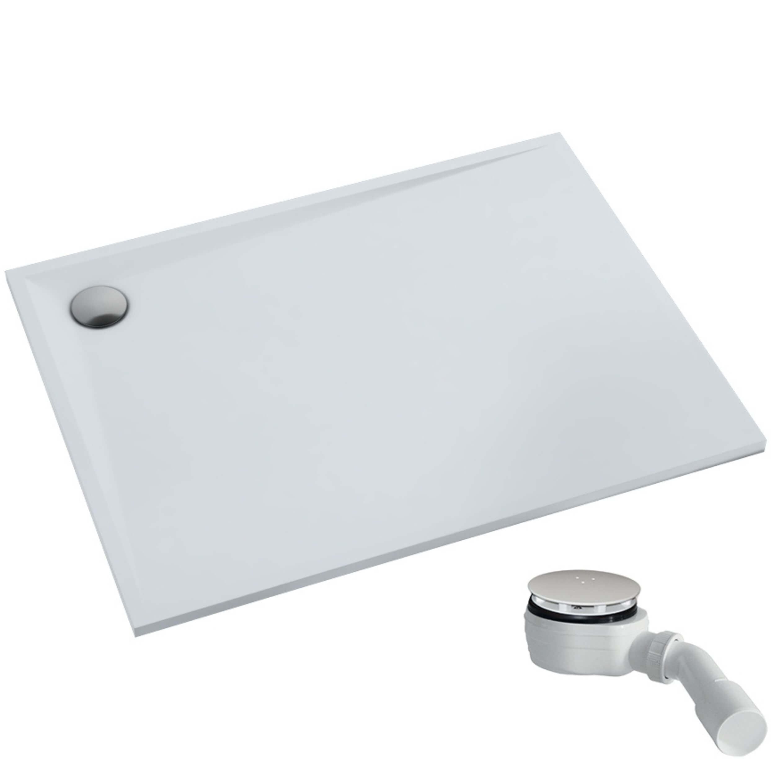Schedpol Etrusco White Mat cădiță de duș dreptunghiulară 80x70 cm alb 3.468/B/MG