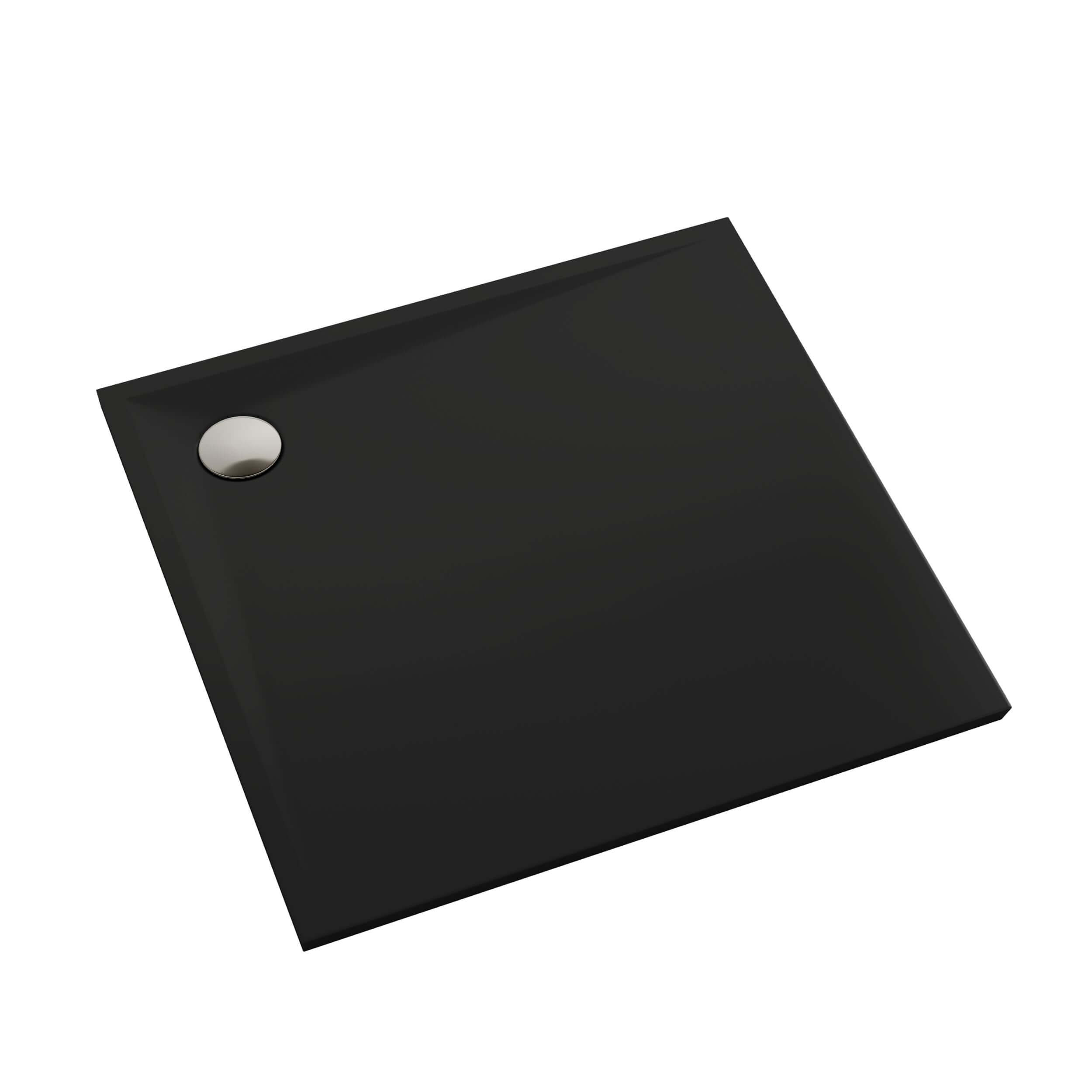 Schedpol Etrusco Black Mat cădiță de duș pătrată 80x80 cm negru 3.460/C/MG