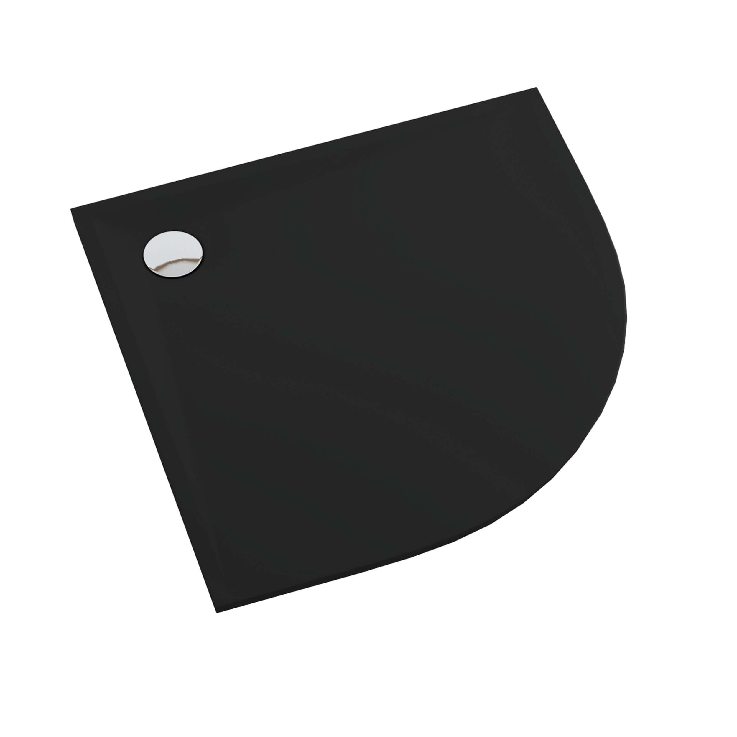 Schedpol Etrusco Black Mat cădiță de duș semirotundă 90x90 cm negru 3.464/C/MG