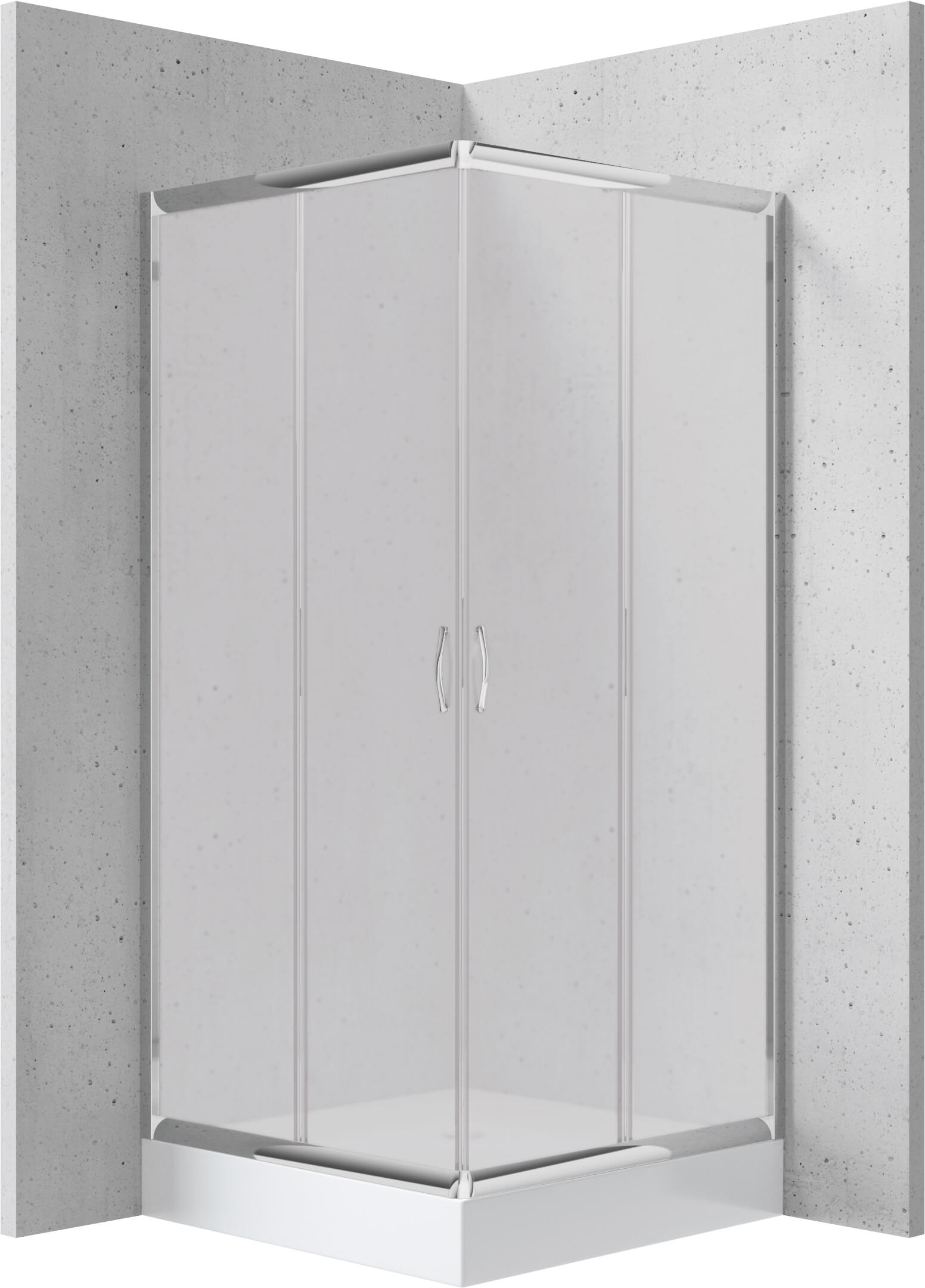 Deante Funkia cabină cu cădiță 80x80 cm pătrat crom luciu/sticlă transparentă KYCZ642K