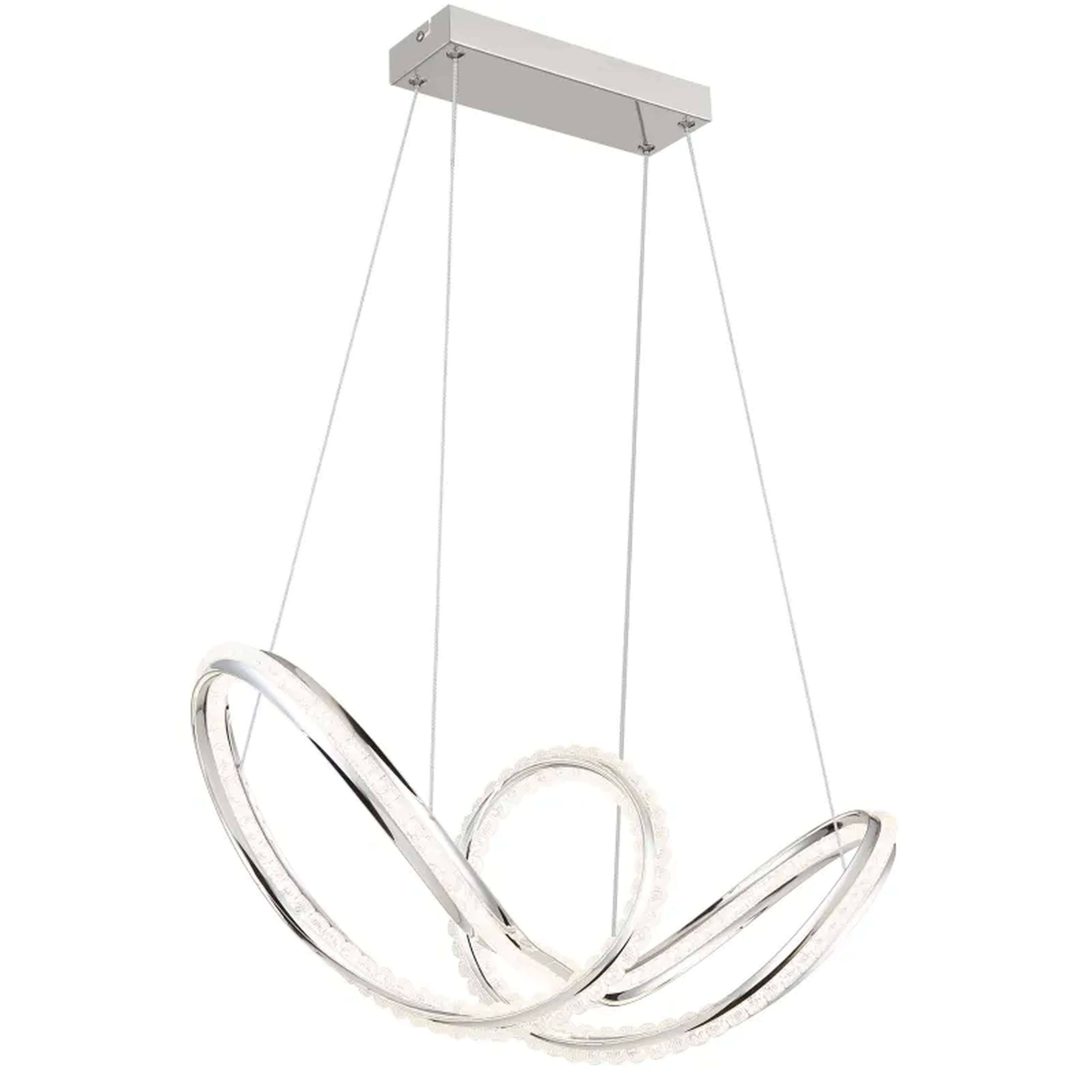 Globo Lighting Evangeline lampă suspendată inteligentă 1x45 W crom 67440H