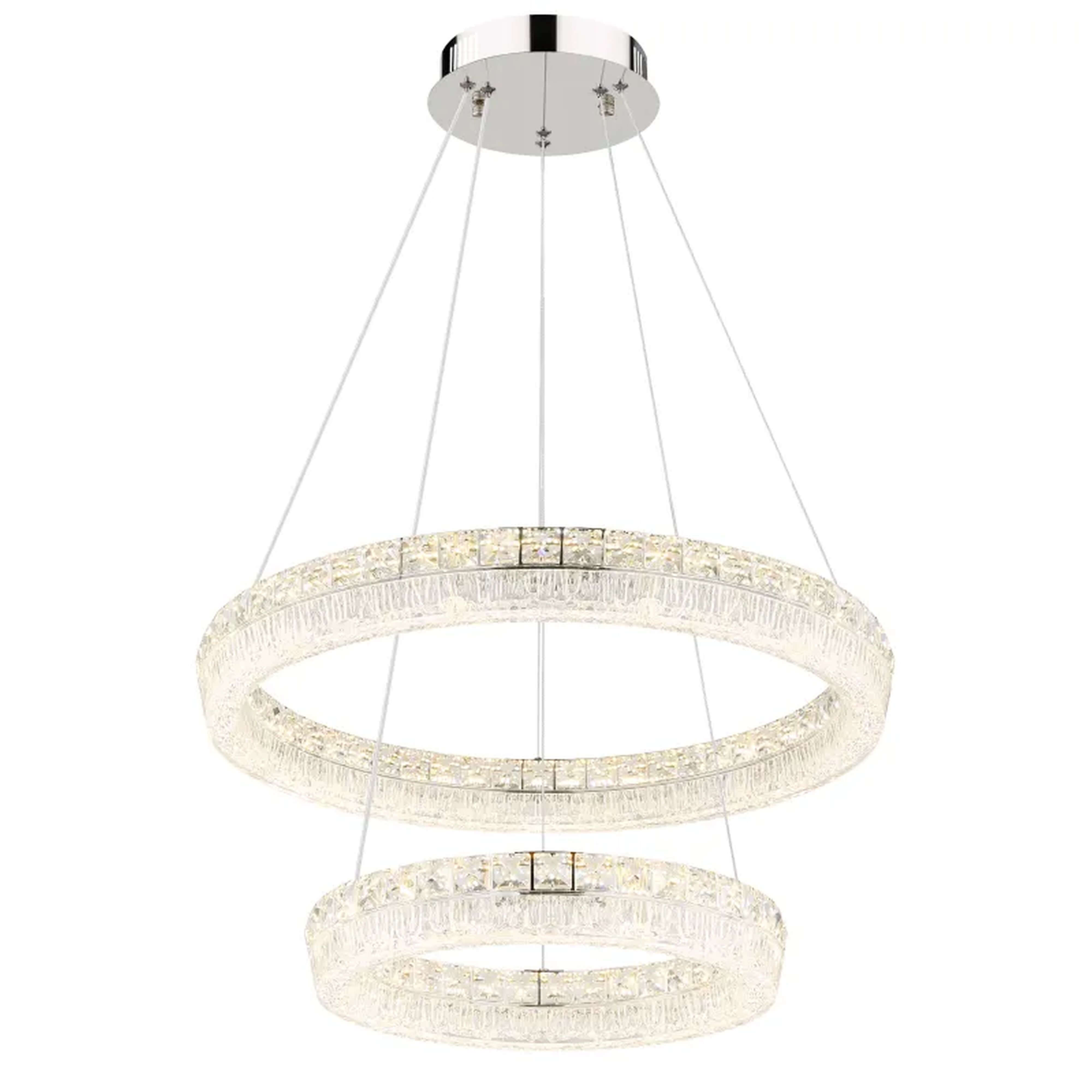 Globo Lighting Laurel lampă suspendată inteligentă 2x60 W crom-transparent 67387-60