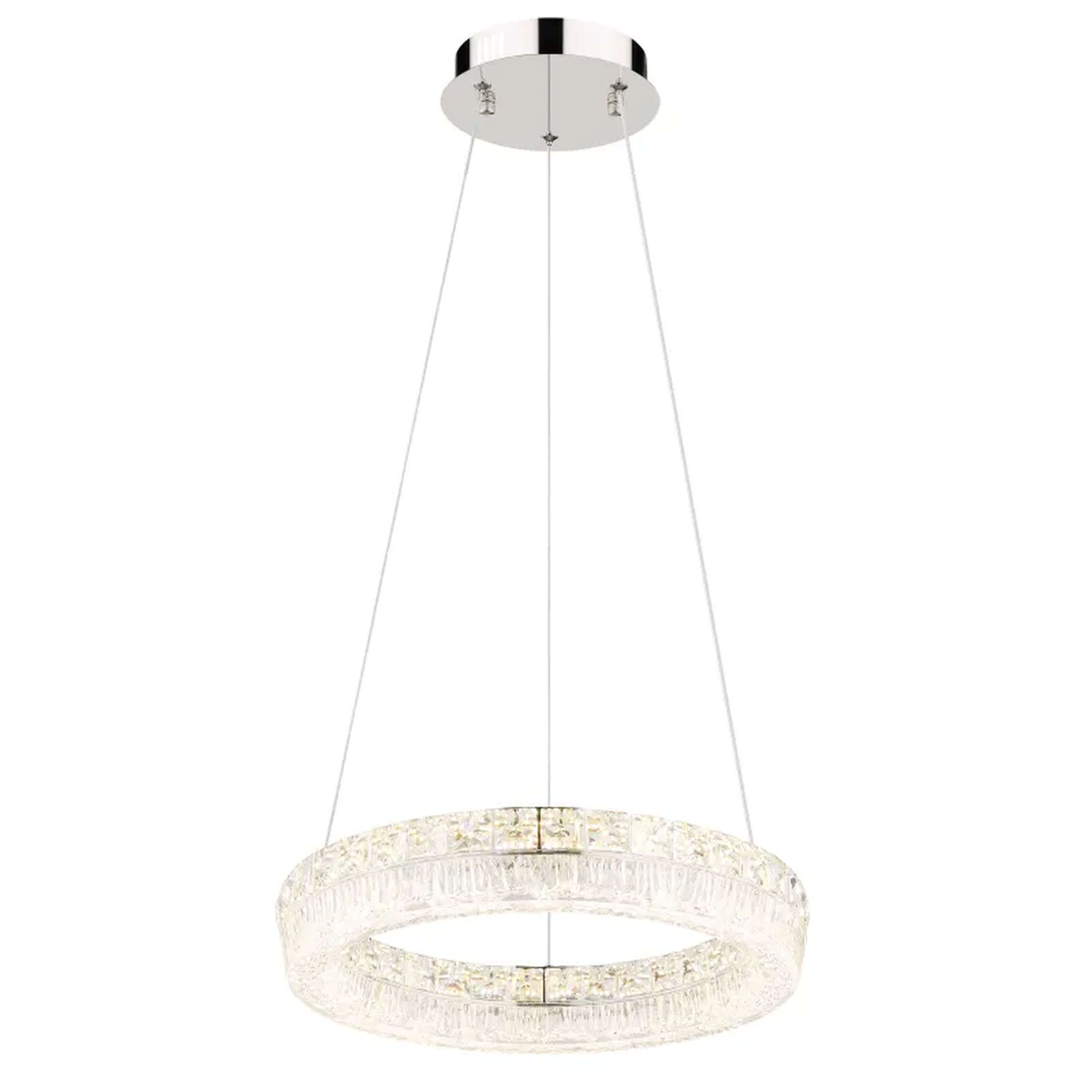 Globo Lighting Laurel lampă suspendată inteligentă 1x24 W crom-transparent 67387-24