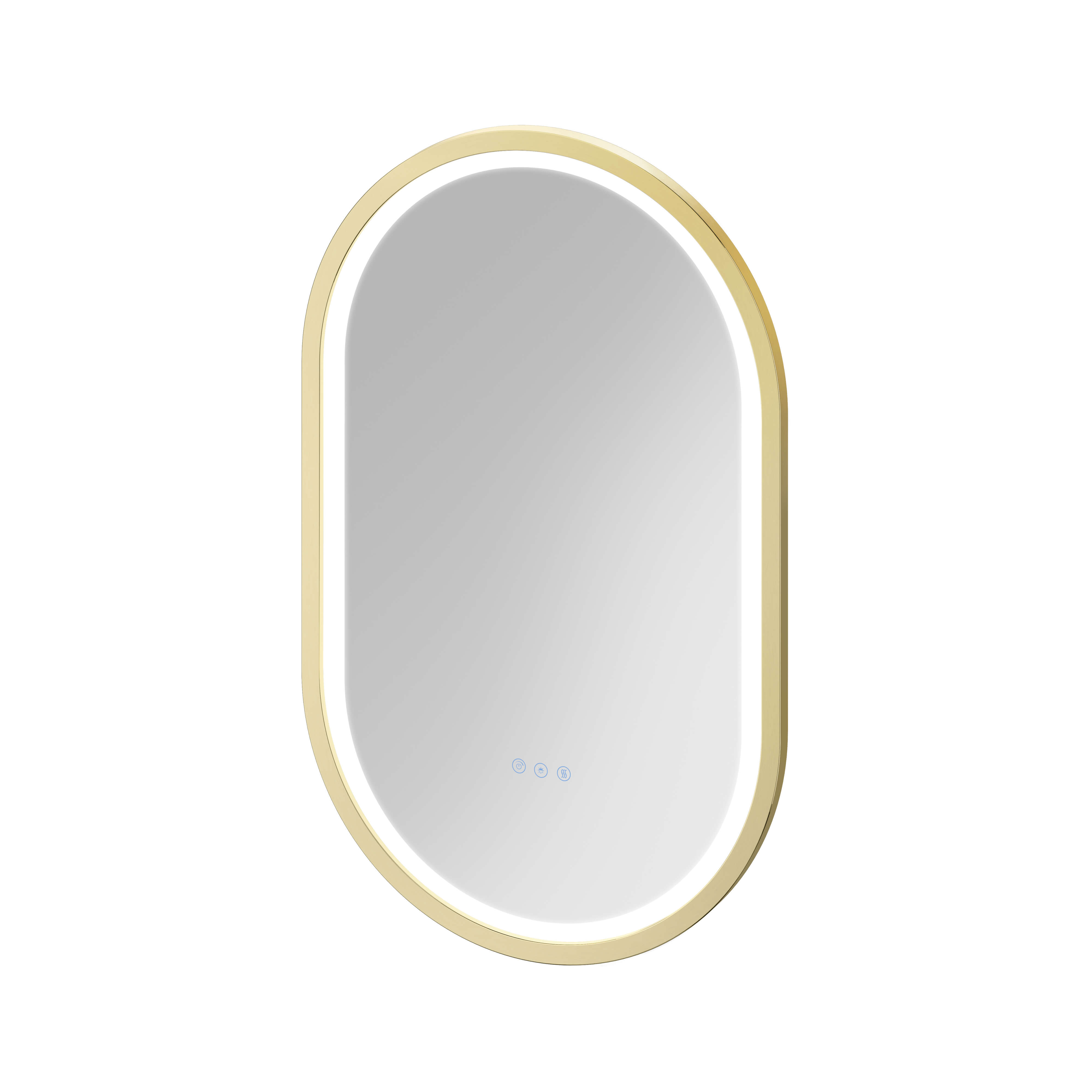 Cersanit Crea II oglindă 50x80 cm oval cu iluminare cu covoraș de încălzire auriu S1058–035