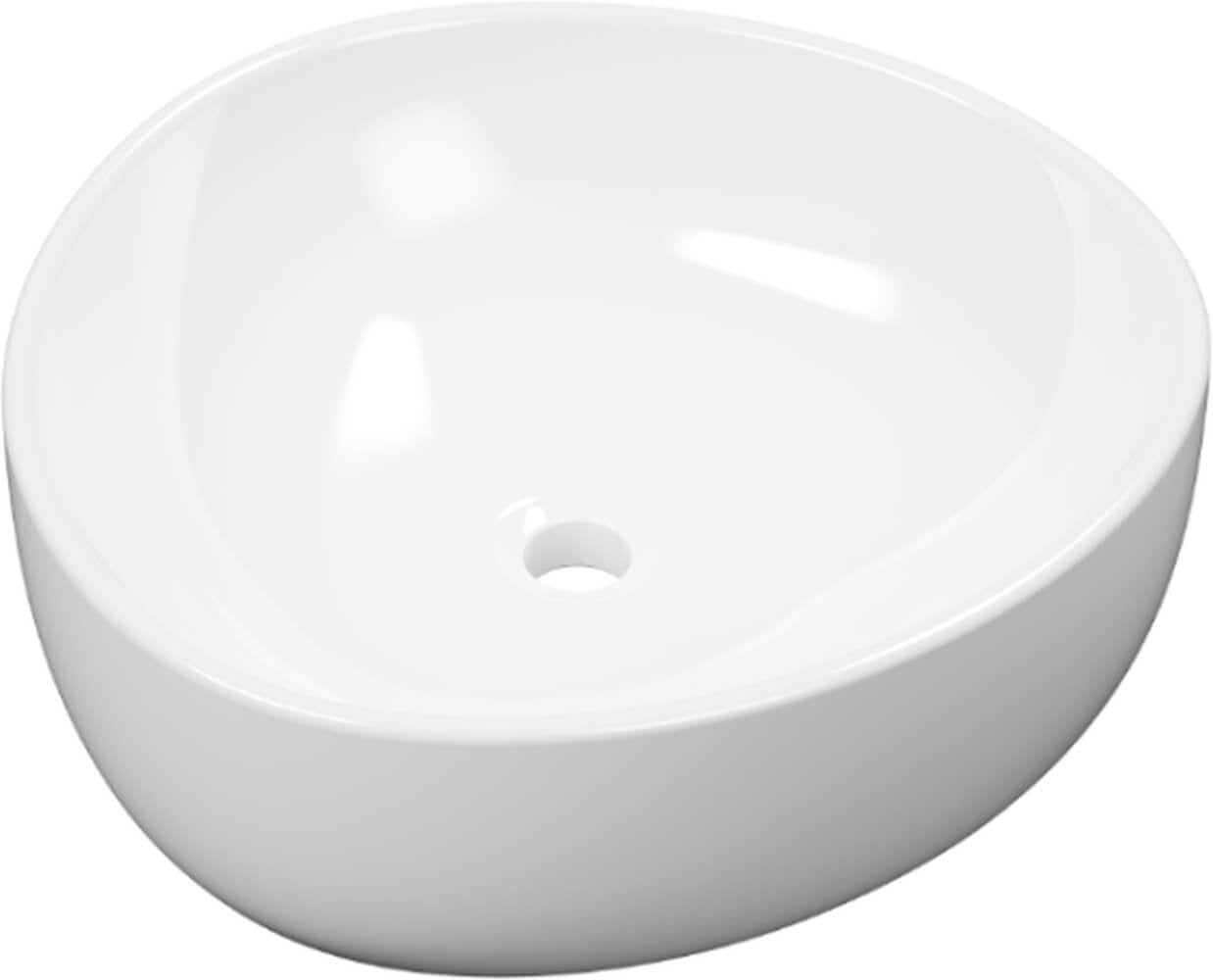 Excellent Whisper lavoar 41x39 cm ovale de blat alb luciu CEEX.7101.410.WH