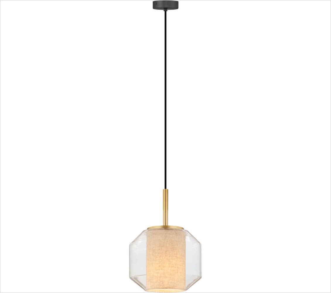 Zuma Line Solix lampă suspendată 1x25 W negru-auriu DU32201/1L
