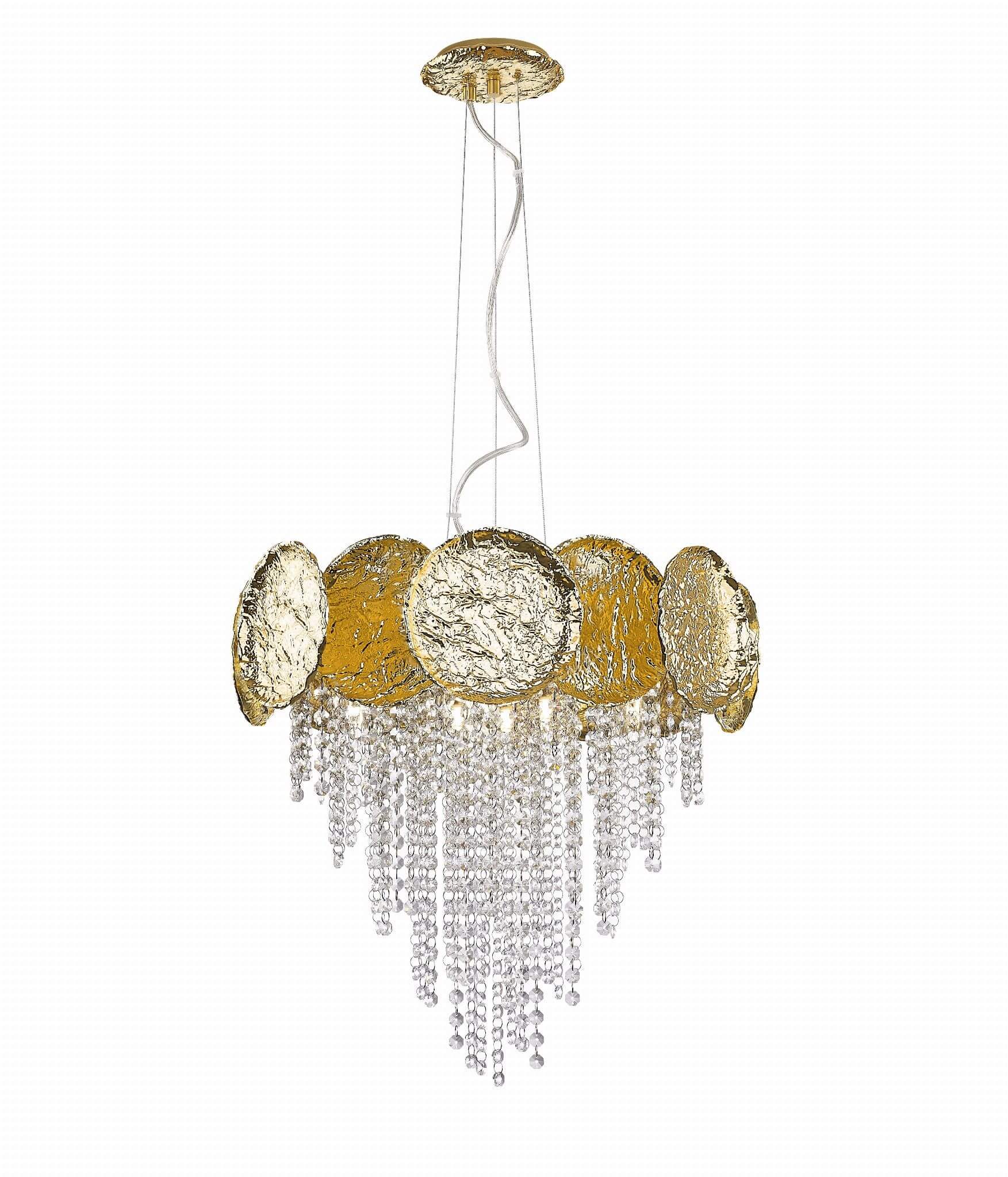 Zuma Line Astra lampă suspendată x28 W transparent-auriu P0619-07A-K4K4