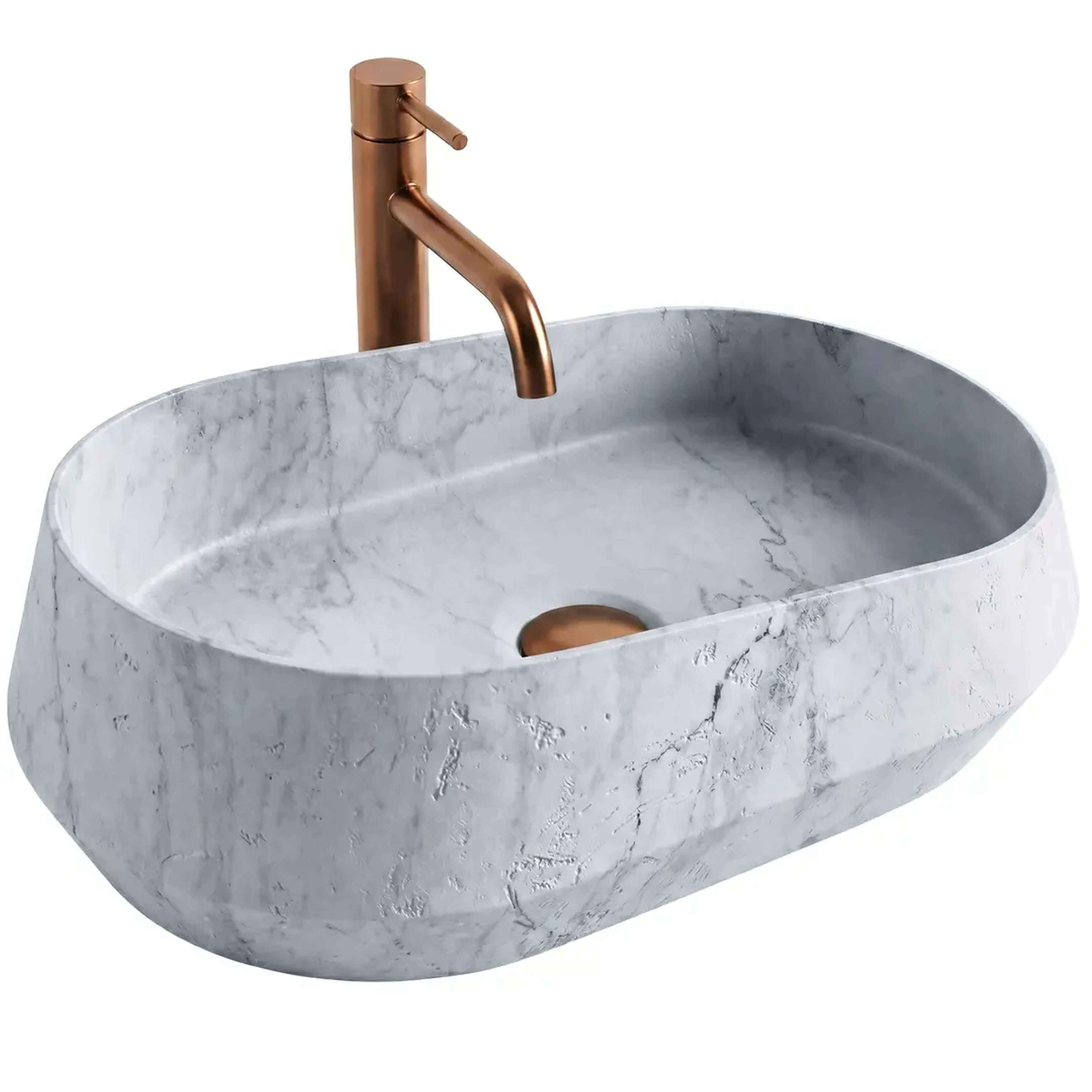 Rea Dune lavoar 59x38 cm de blat gri/piatră mat REA-U3541
