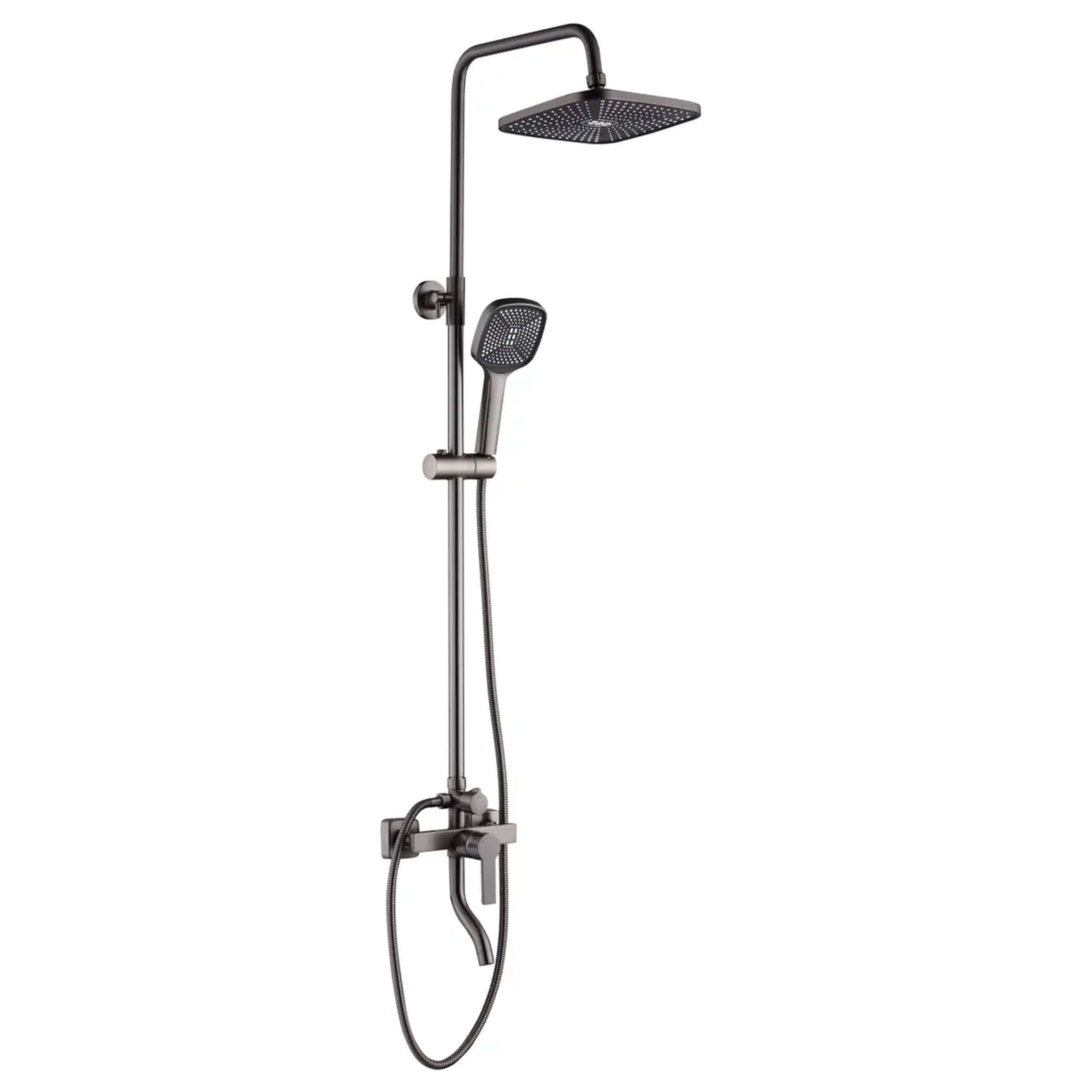 Rea Argus set de duș perete cu duș de ploaie grafit REA-P6535